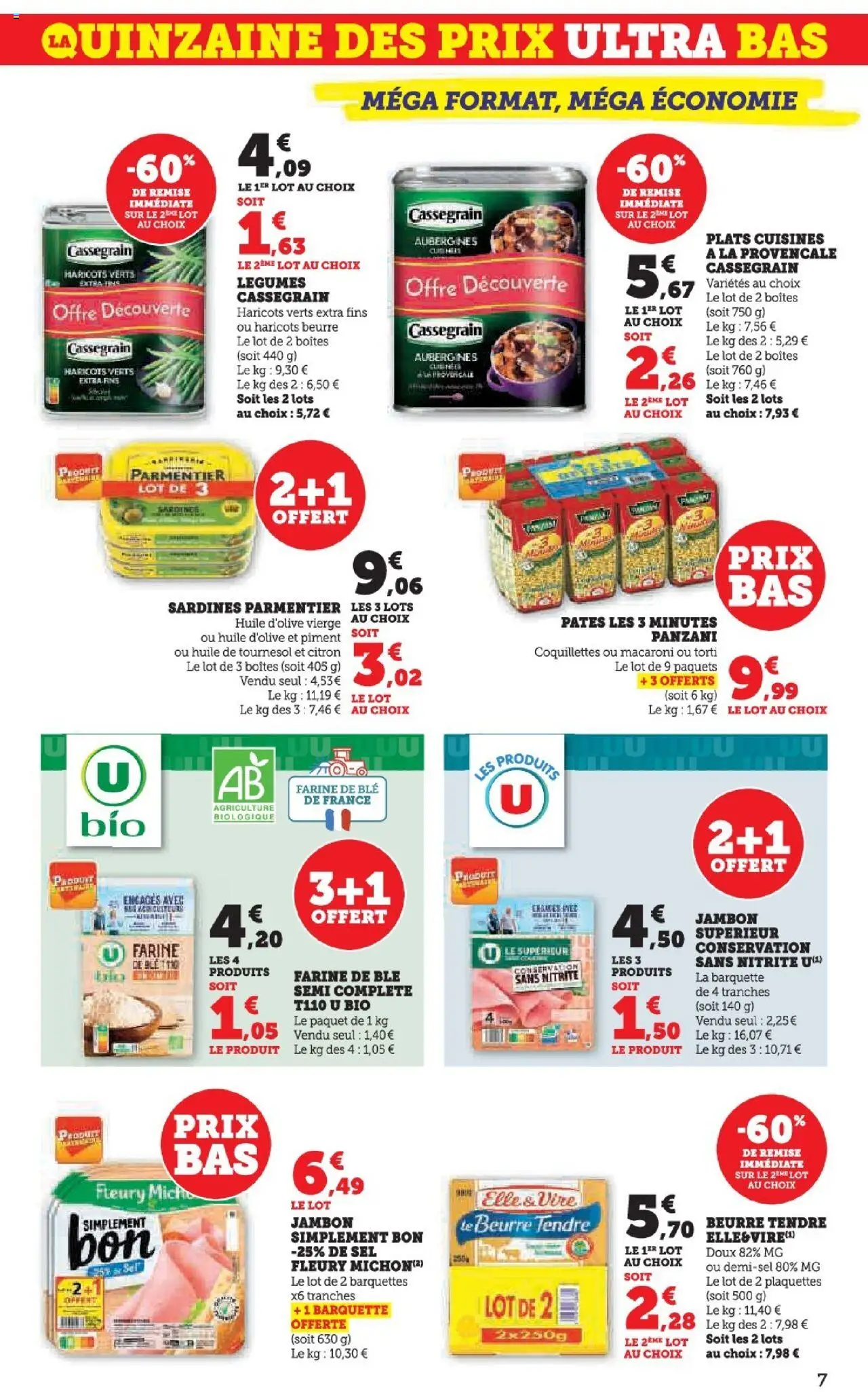  | Page: 7 | Produits: Citron, Farine de ble, Haricots verts, Pâtes