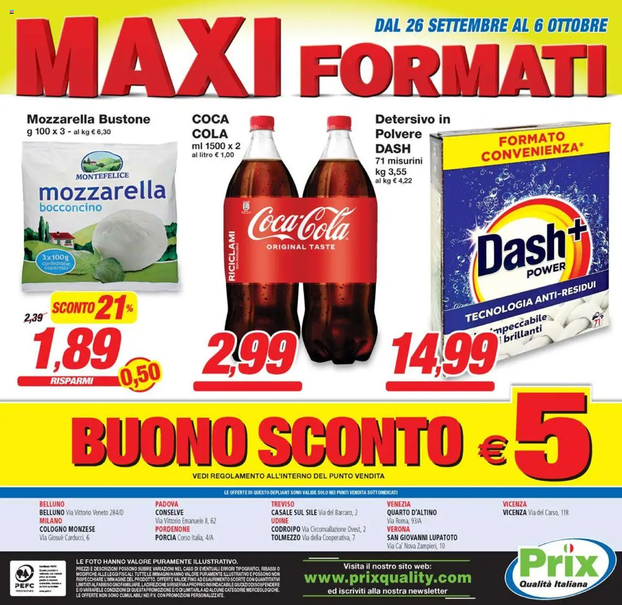 Volantino Prix del 26.09.2025 | Pagina: 16 | Prodotti: Mozzarella