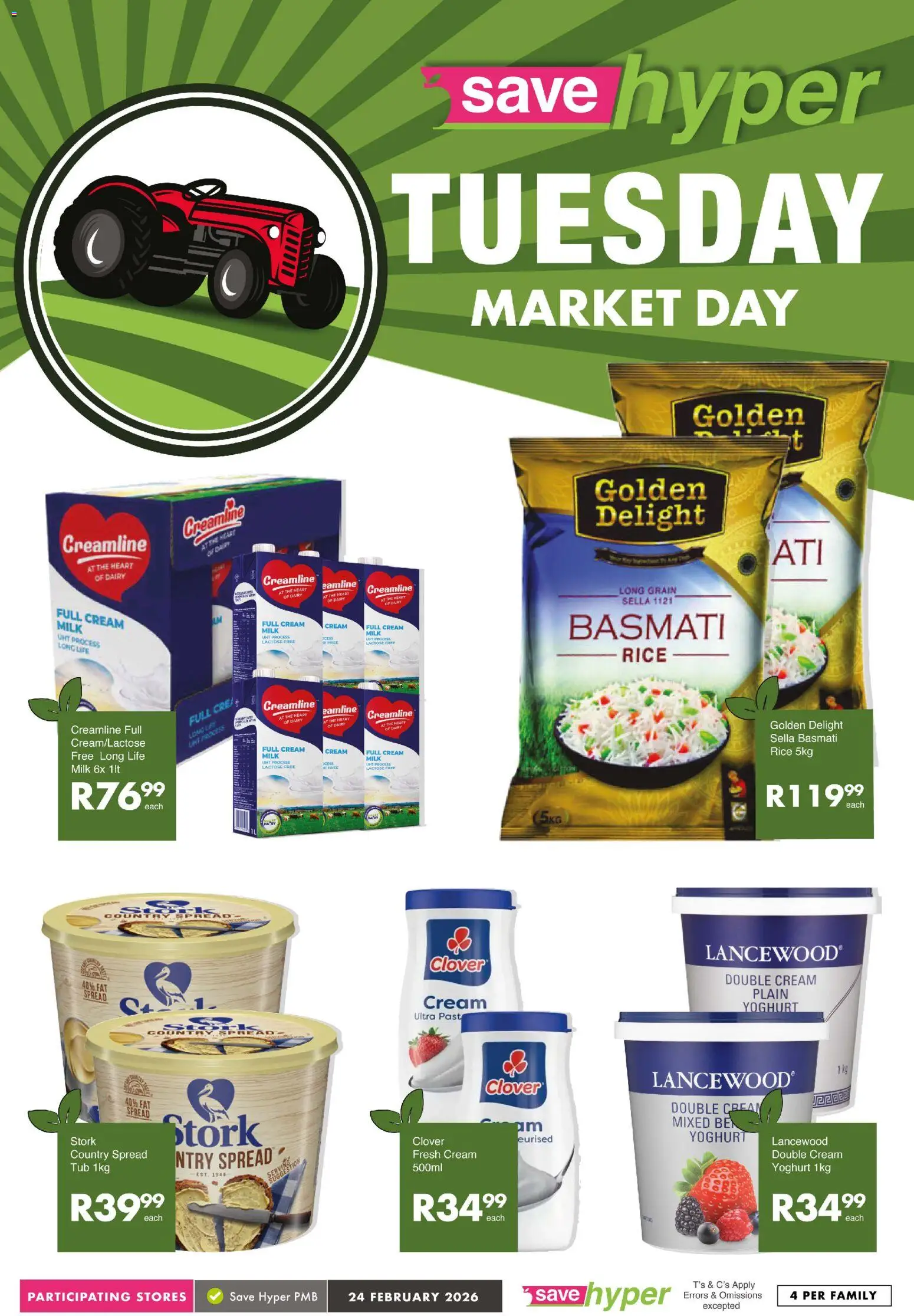 New Save catalogue – valid from 24.02.2026 | Page: 8 | Products: Yoghurt, Rice, Cream, Fat spread