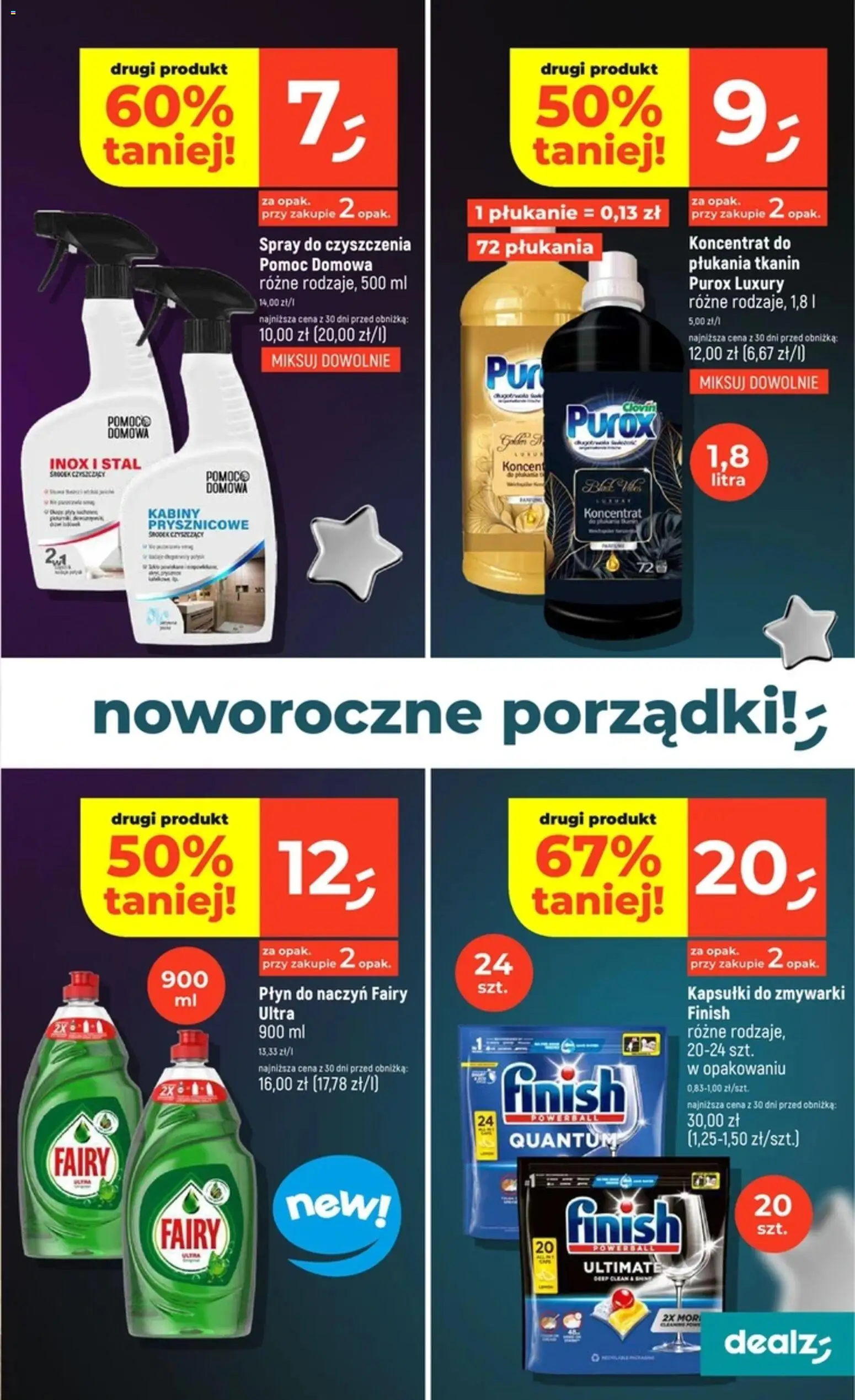 Dealz Gazetka od 27.12.2025 | Strona: 31 | Produkty: Płyn do naczyń fairy, Fairy, Finish, Kapsułki do zmywarki