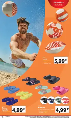 Lidl katalog | vrijedi od 19.05.2025 | Stranica: 18 | Proizvodi: Lopta, Natikače, Japanke