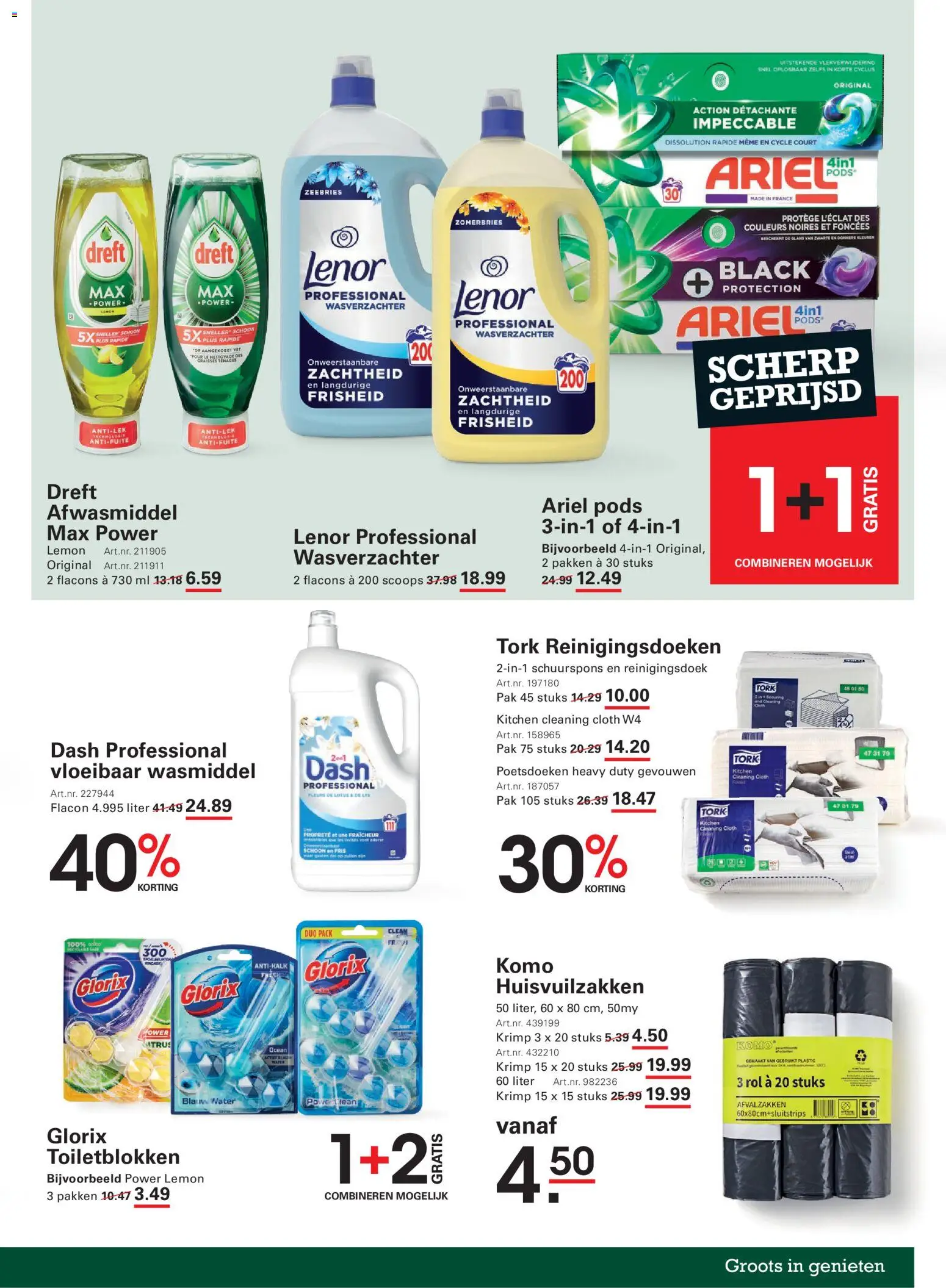 {H1} | Pagina: 11 | Producten: Wasverzachter, Afwasmiddel, Poetsdoeken, Festék