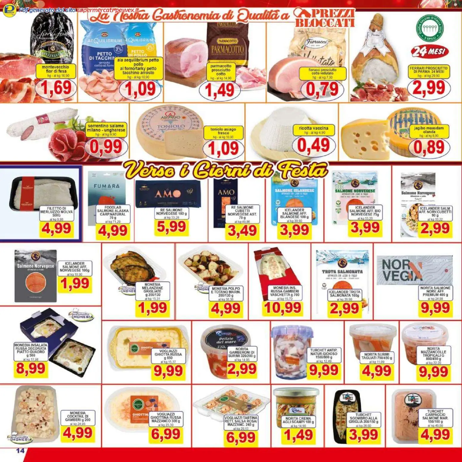Volantino Pewex del 06.12.2025 | Pagina: 14 | Prodotti: Crema, Salmone, Insalata, Ricotta