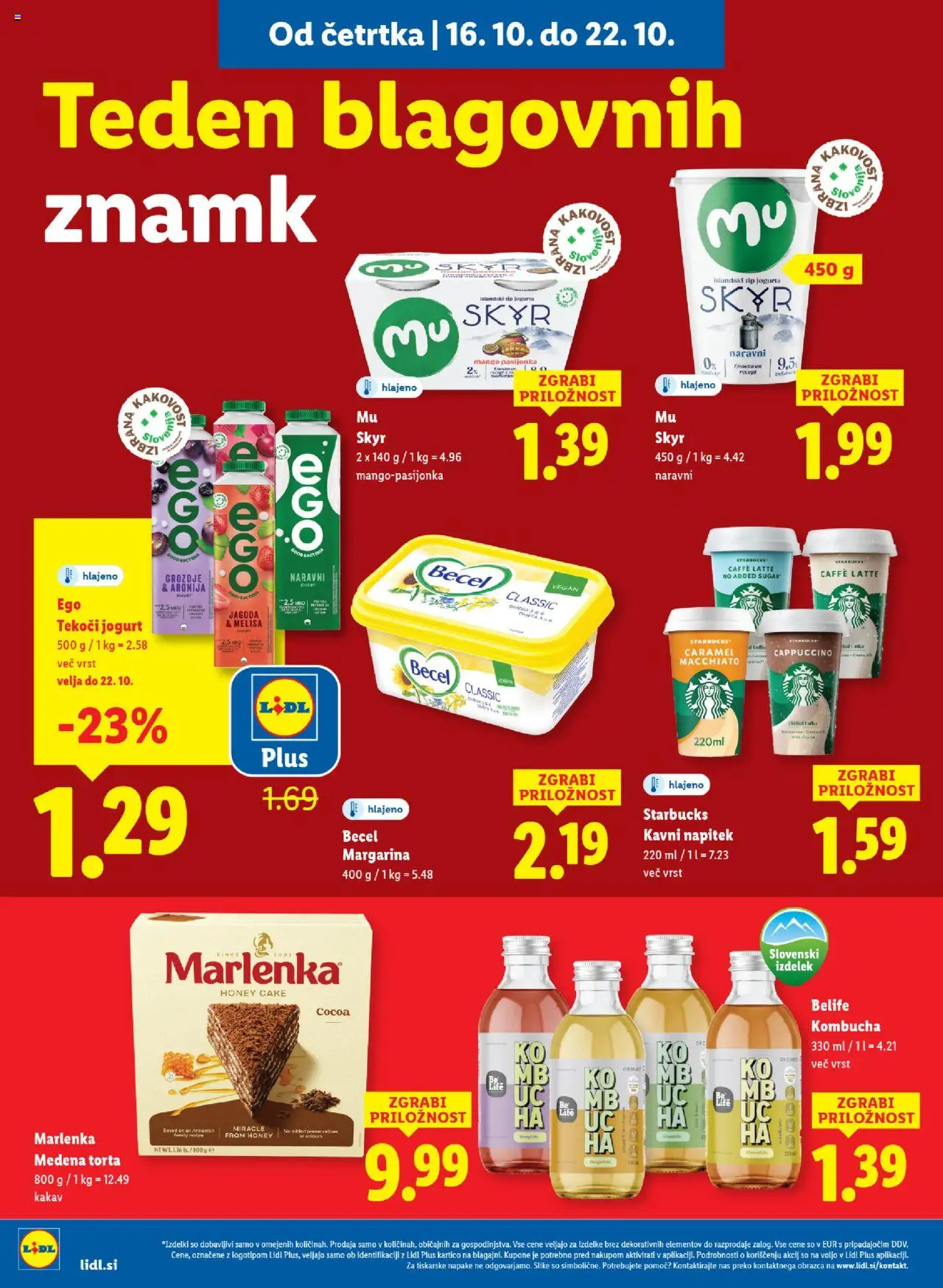Novi Lidl katalog ponudbe – veljaven od 16.10.2025 | Stran: 6 | Izdelki: Grozdje, Torta, Margarina, Mango