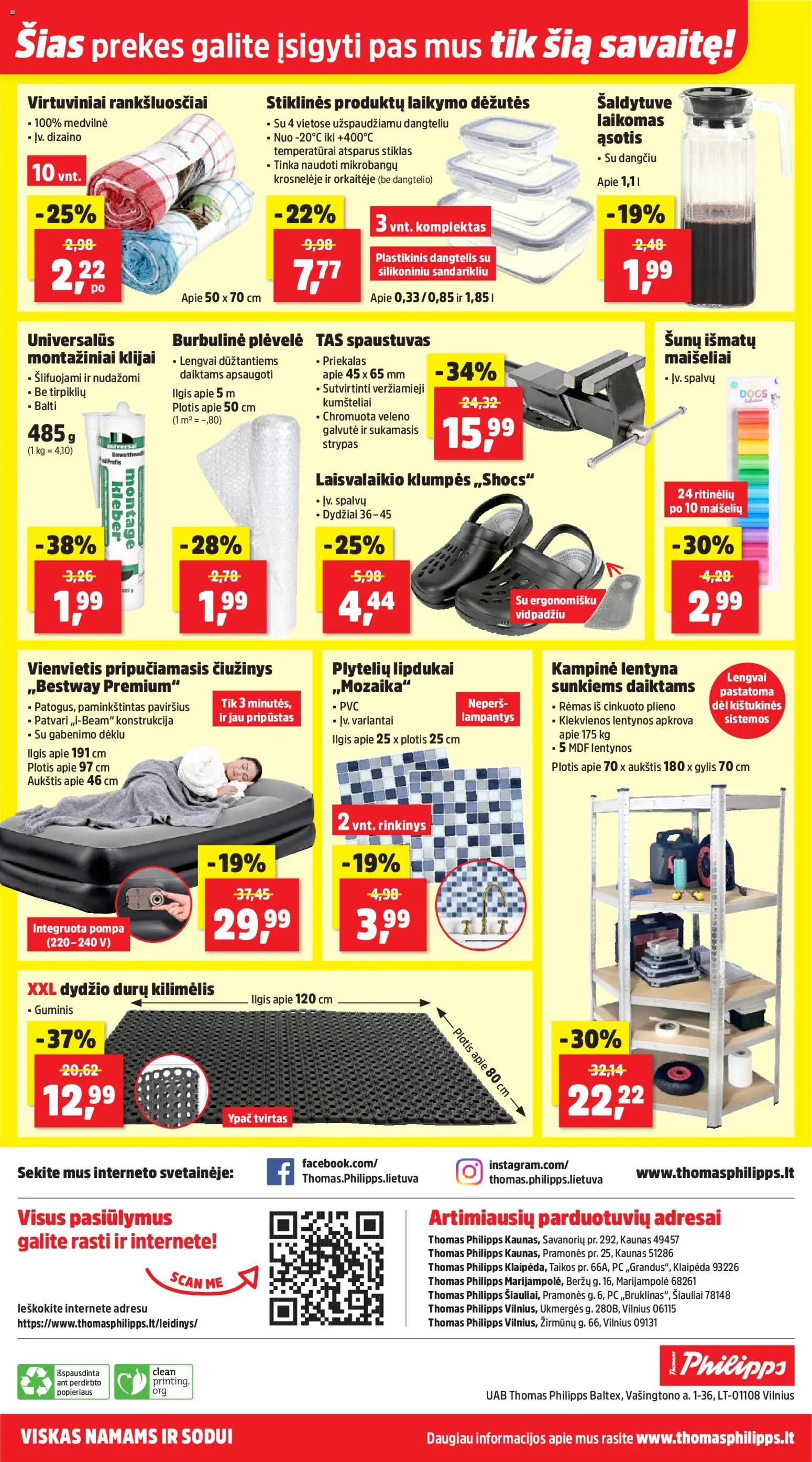 Thomas Philipps akcijos nuo 02.02.2026 | Puslapis: 8 | Prekių: Čiužinys, Kilimėlis, Lentyna