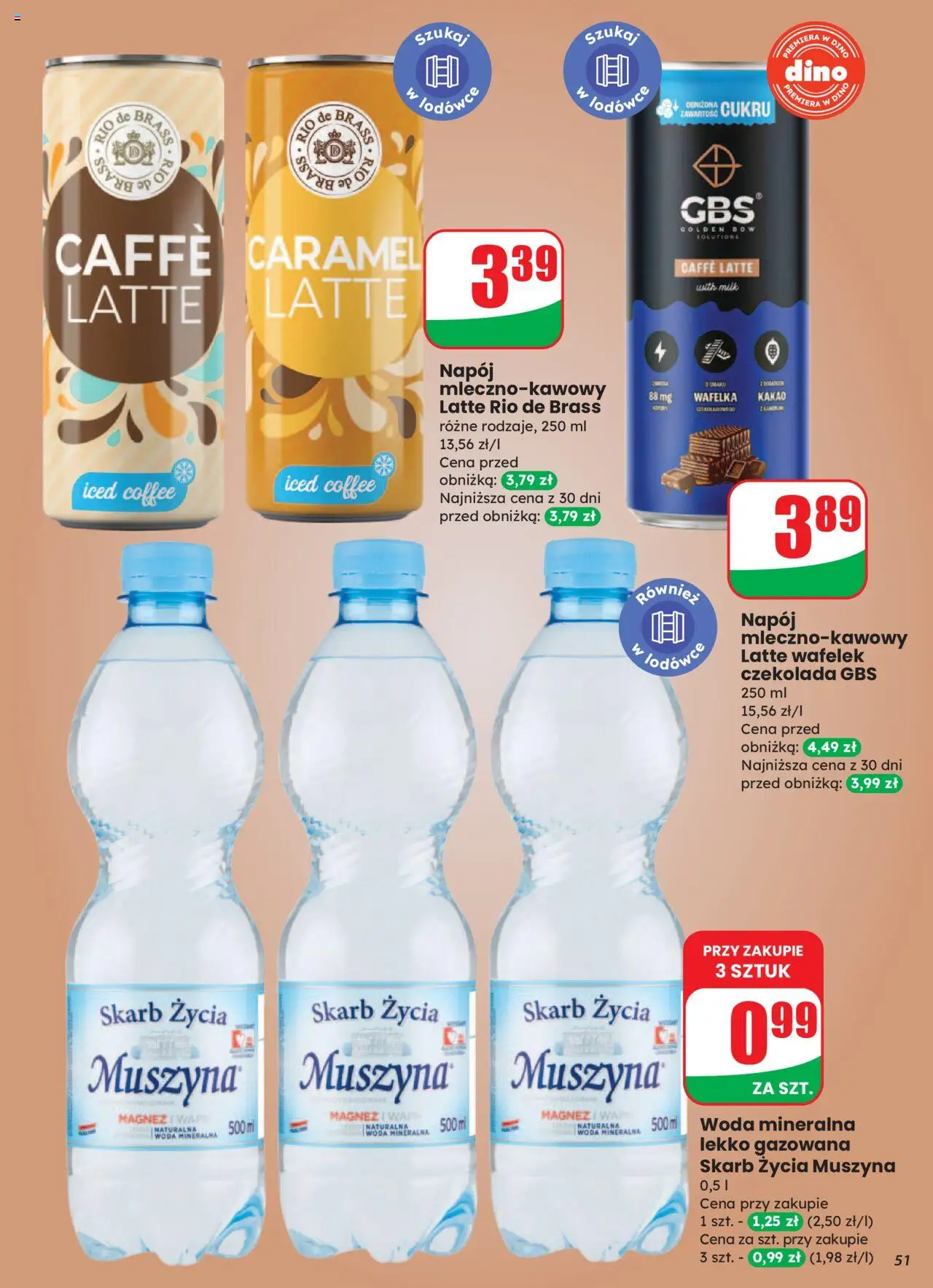 Dino Gazetka od 06.08.2025 | Strona: 51 | Produkty: Gbs, Kakao, Czekolada, Woda