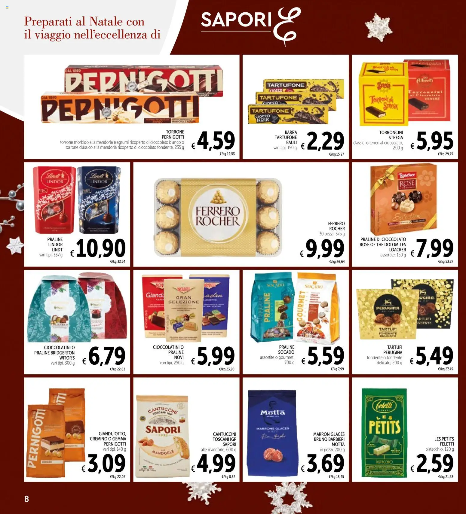 Volantino Spazio Conad del 05.12.2025 | Pagina: 8 | Prodotti: Cioccolato, Mandorle, The, Torroncini