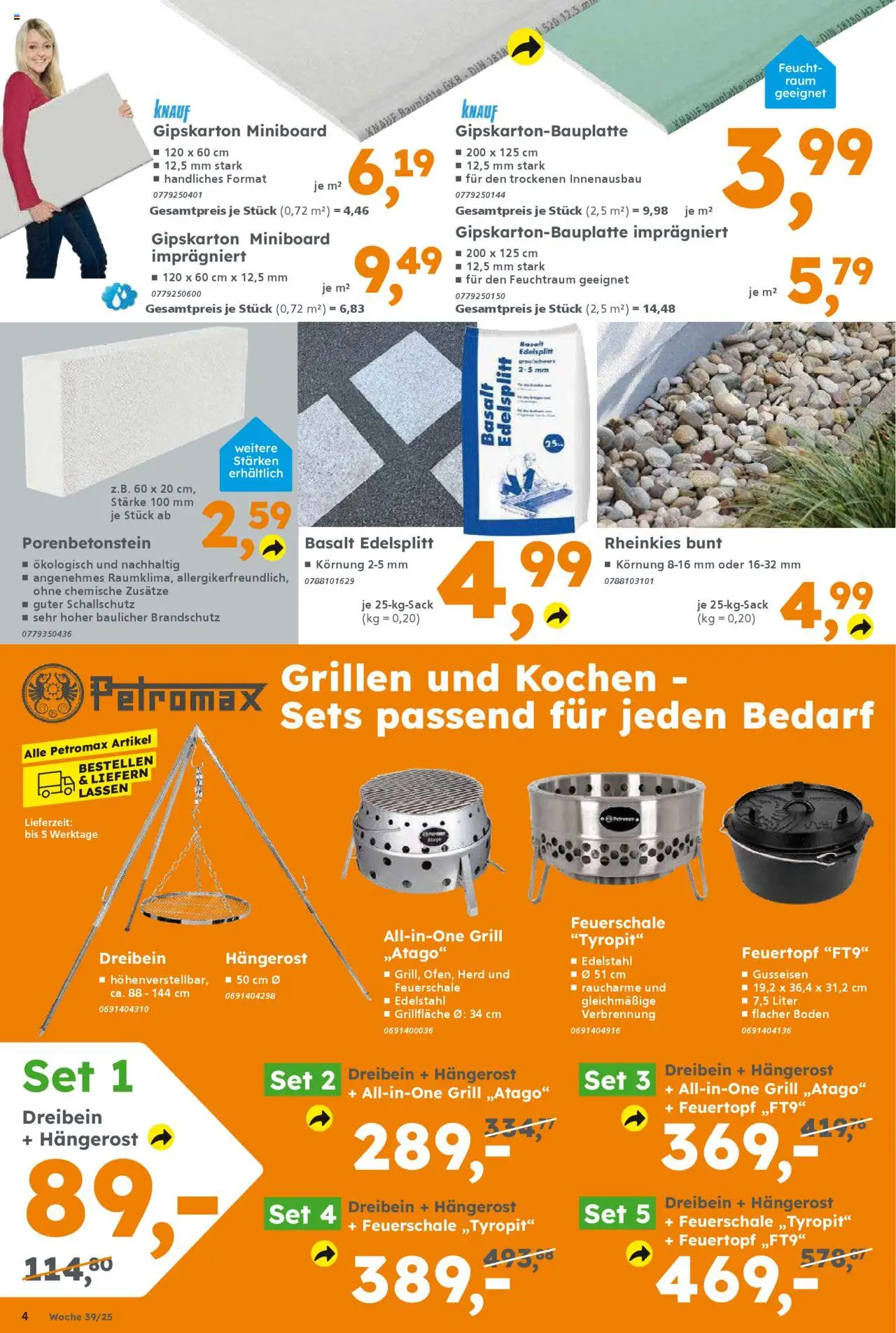 Globus Baumarkt Prospekt 	 – gültig ab 22.09.2025 | Seite: 4 | Produkte: Herd, Grill