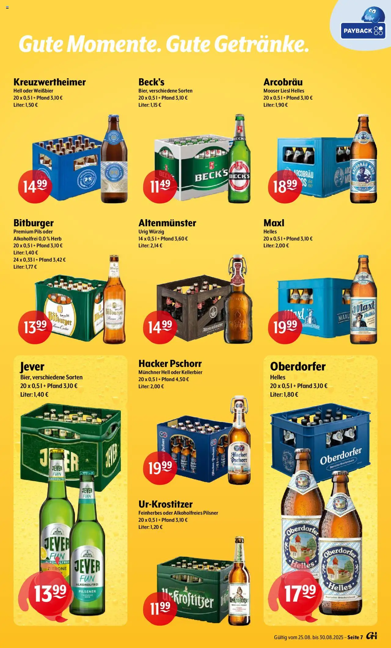 Getränke Hoffmann Prospekt 	 - gültig ab dem 25.08.2025 | Seite: 7 | Produkte: Bitburger, Pils, Zitrone, Jever