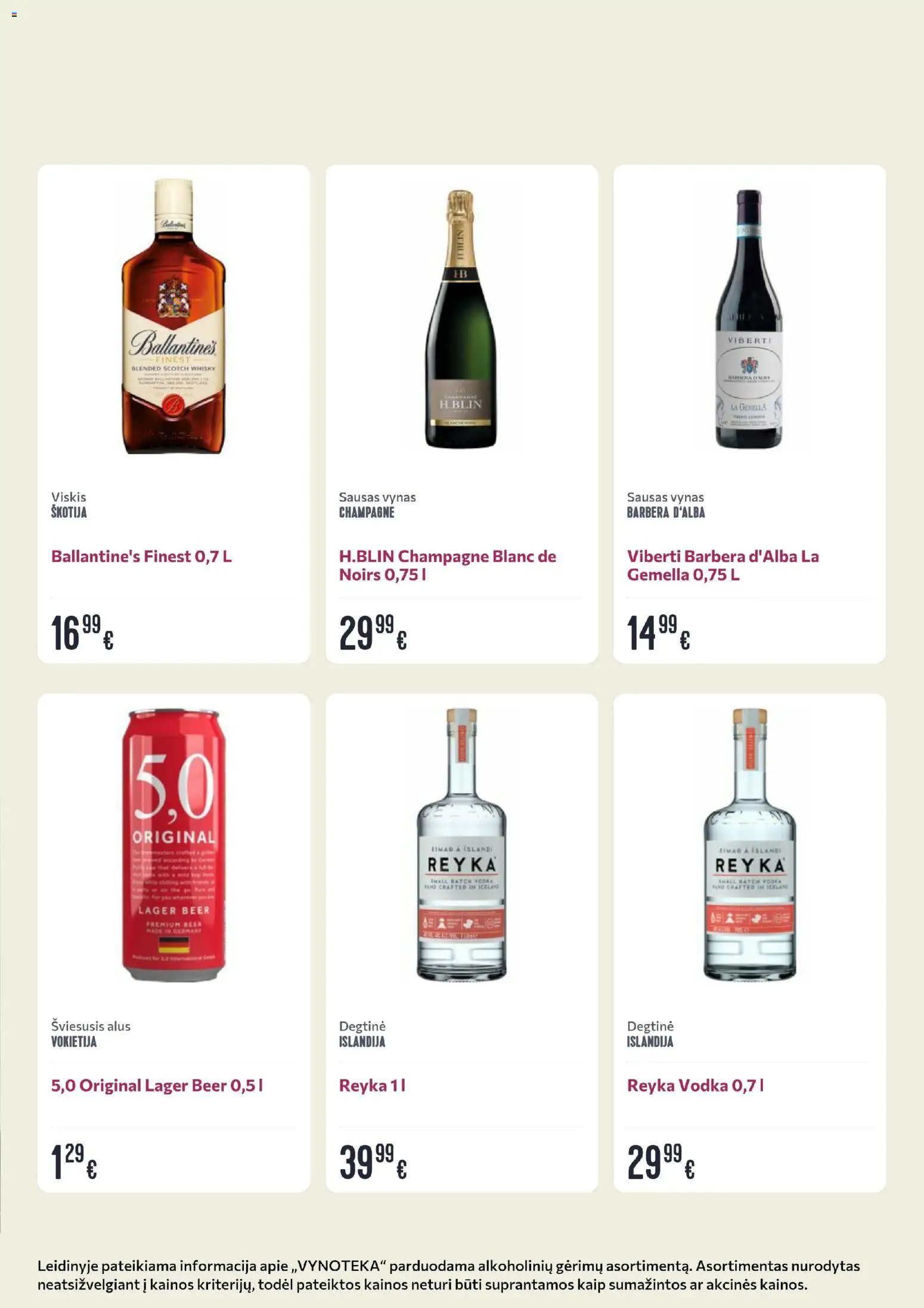 VYNOTEKA akcijos nuo 20.04.2026 | Puslapis: 2 | Prekių: Degtinė, Viskis, Vynas, Alus