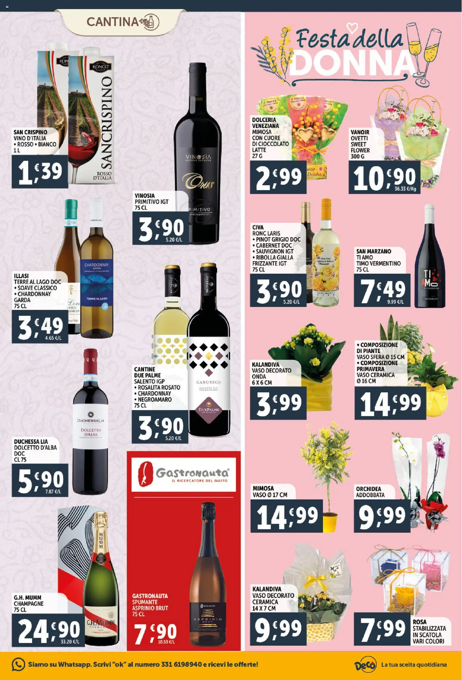 Volantino Decò del 06.03.2026 | Pagina: 17 | Prodotti: Cioccolato, Latte, Vino, Scatola