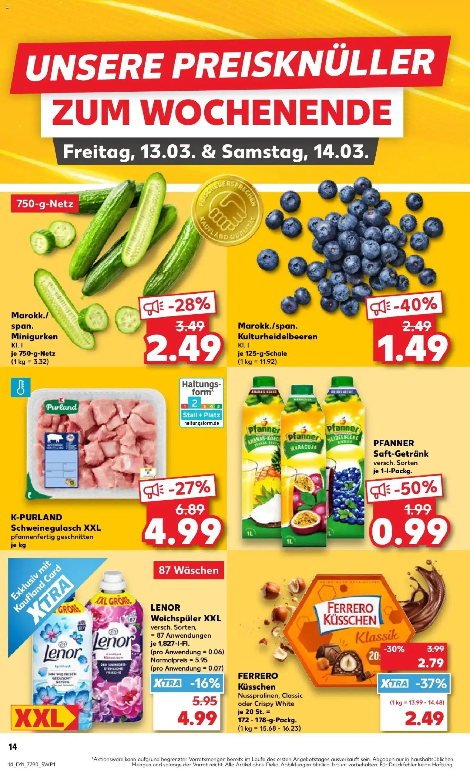 Kaufland Prospekt Arnstadt	 – gültig ab 09.03.2026 | Seite: 26 | Produkte: Schweinegulasch, Lenor, Weichspüler