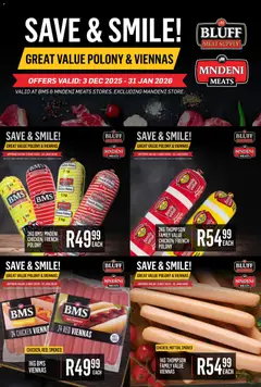 Bluff Meat Supply specials catalogue – valid from 03.12.2025 | Page: 1 | Products: Polony, Chicken