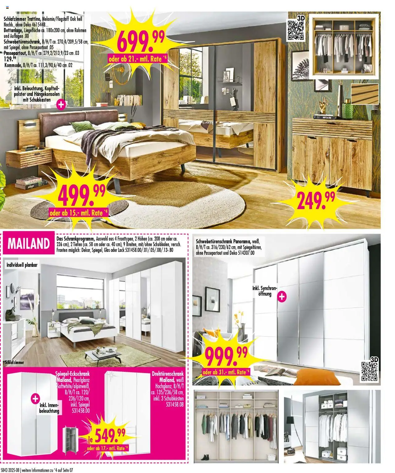 SB Möbel Boss Prospekt 	 – gültig ab 11.10.2025 | Seite: 8 | Produkte: Schwebetürenschrank, Drehtürenschrank