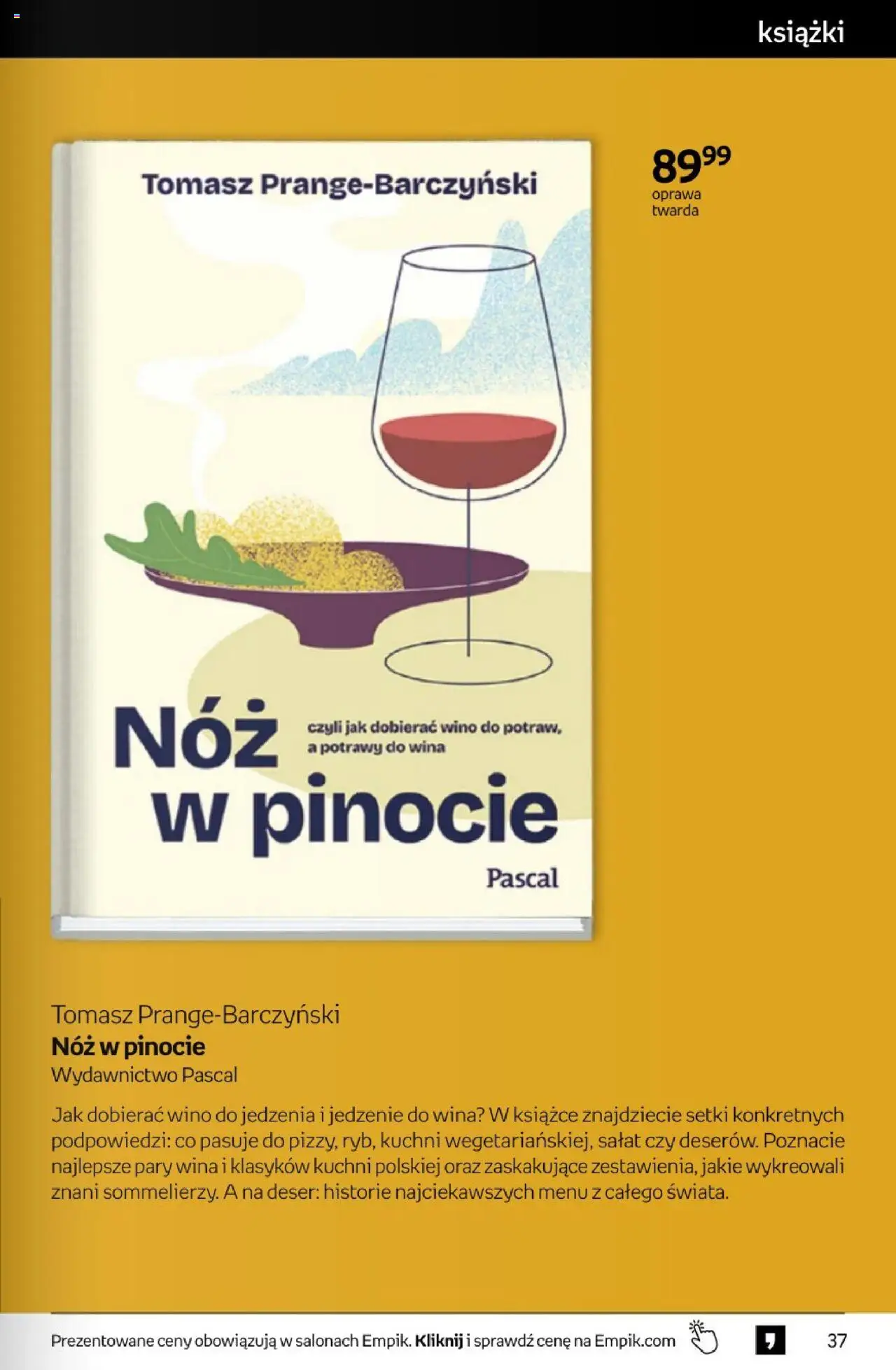 Empik promocje - Tom kultury Książki od 10.09.2025 | Strona: 37 | Produkty: Książki, Wino
