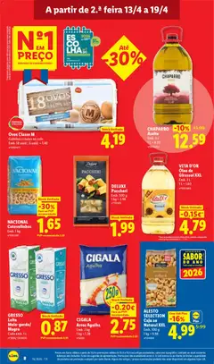 Pré-visualização VITA D'OR Óleo de Girassol XXL, Óleo de Girassol XXL Emb. 3 L 1 L = 1.60 válido de 13.04.2026 | Página: 8 | Produtos: Leite, Ovos, Óleo, Arroz