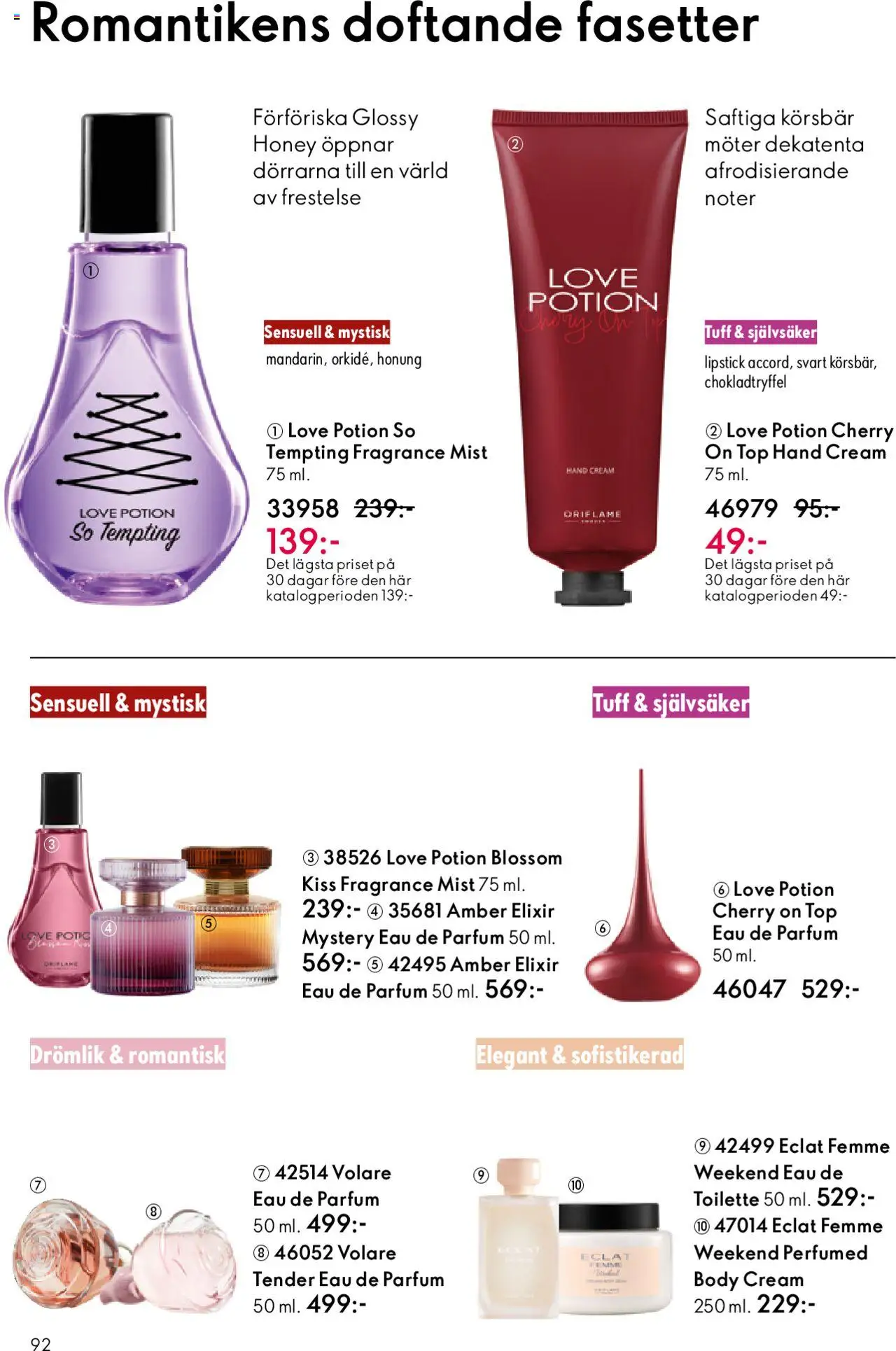 Oriflame reklamblad aktuell från 14.09.2025 | Sida: 92 | Produkter: Eau de toilette, Körsbär
