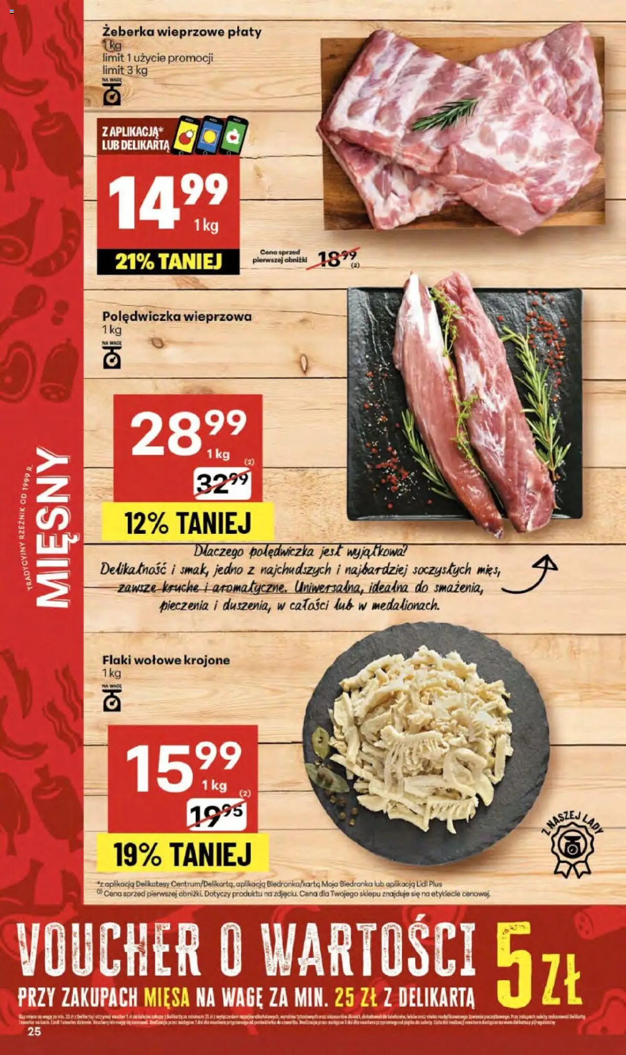 Delikatesy Centrum Gazetka - Sklepy Własne od 02.10.2025 | Strona: 25 | Produkty: Polędwiczka wieprzowa, Delikatesy, Flaki, Flaki wołowe