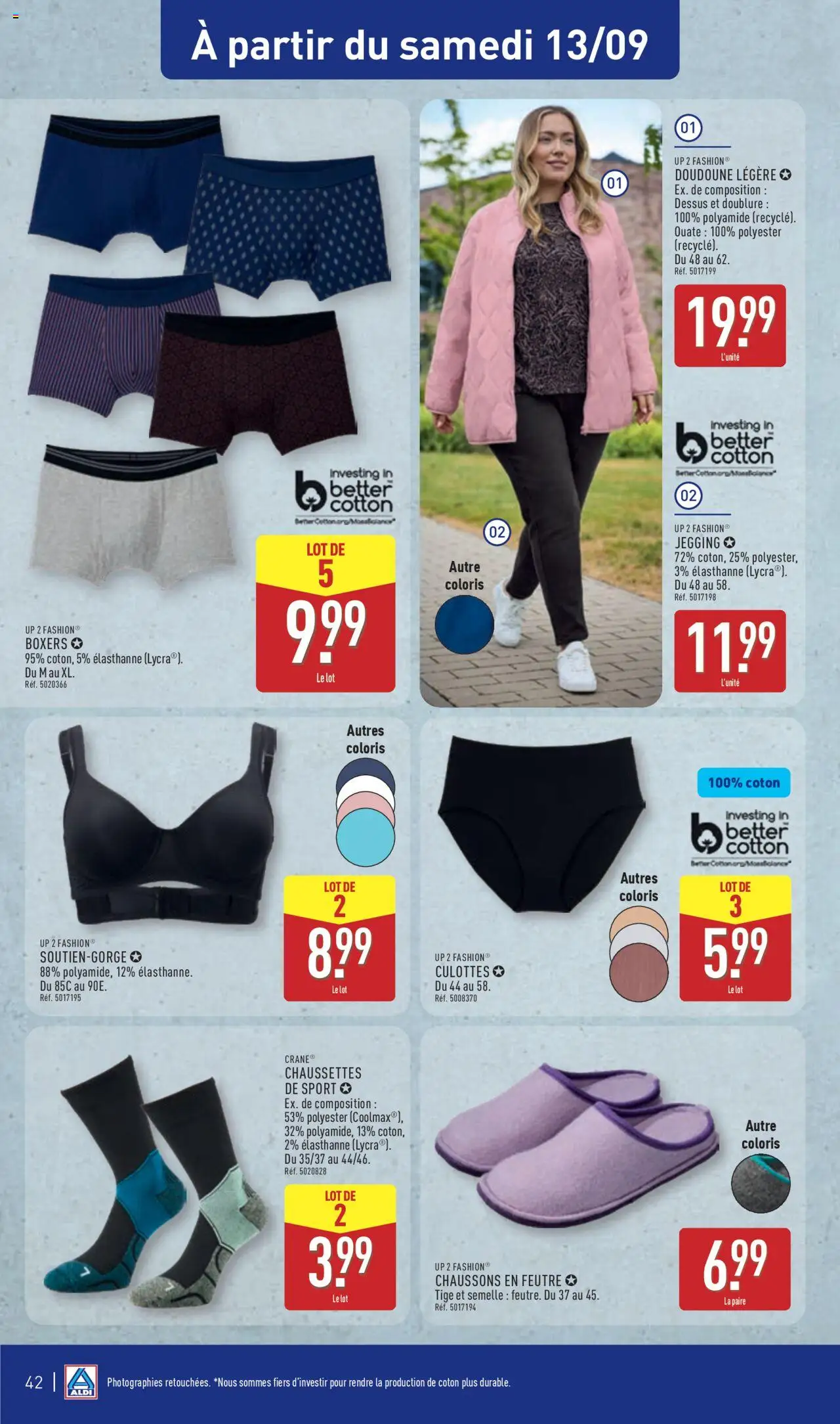  | Page: 45 | Produits: Coton, Chaussons, Doudoune