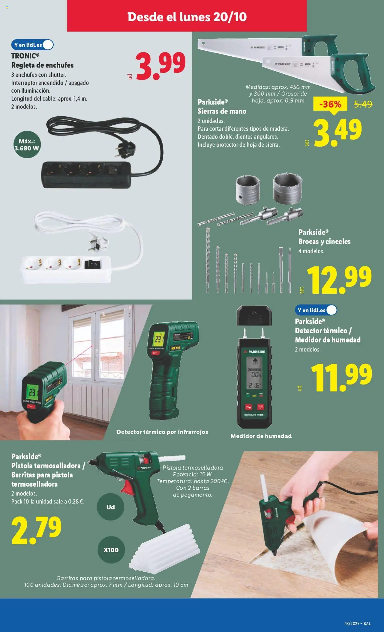 Lidl folleto de bazar │ válido desde el 20.10.2025 | Página: 7 | Productos: Cable