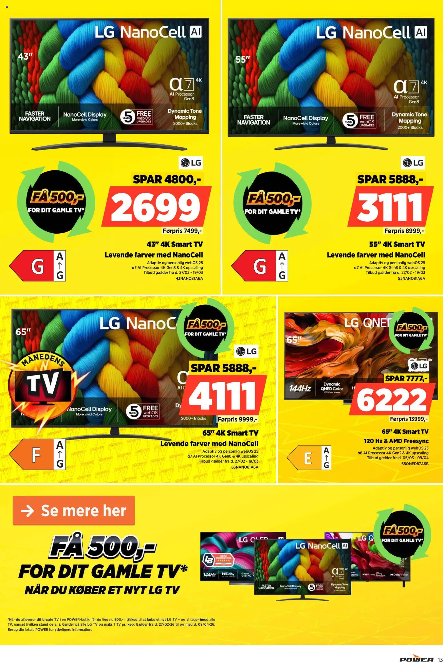 Power tilbudsavis – gyldig fra 03.04.2026 | Side: 13 | Produkter: Processor, Smart TV, TV, Navigation