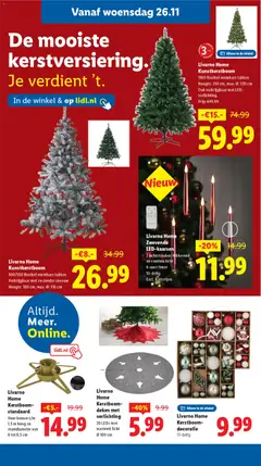 Livarno Home Kerstboom-deken met verlichting, 20 LEDs met warmwit licht Ø 100 cm - Voorbeeld van een folder van Lidl, geldig van 24.11.2025 | Pagina: 39