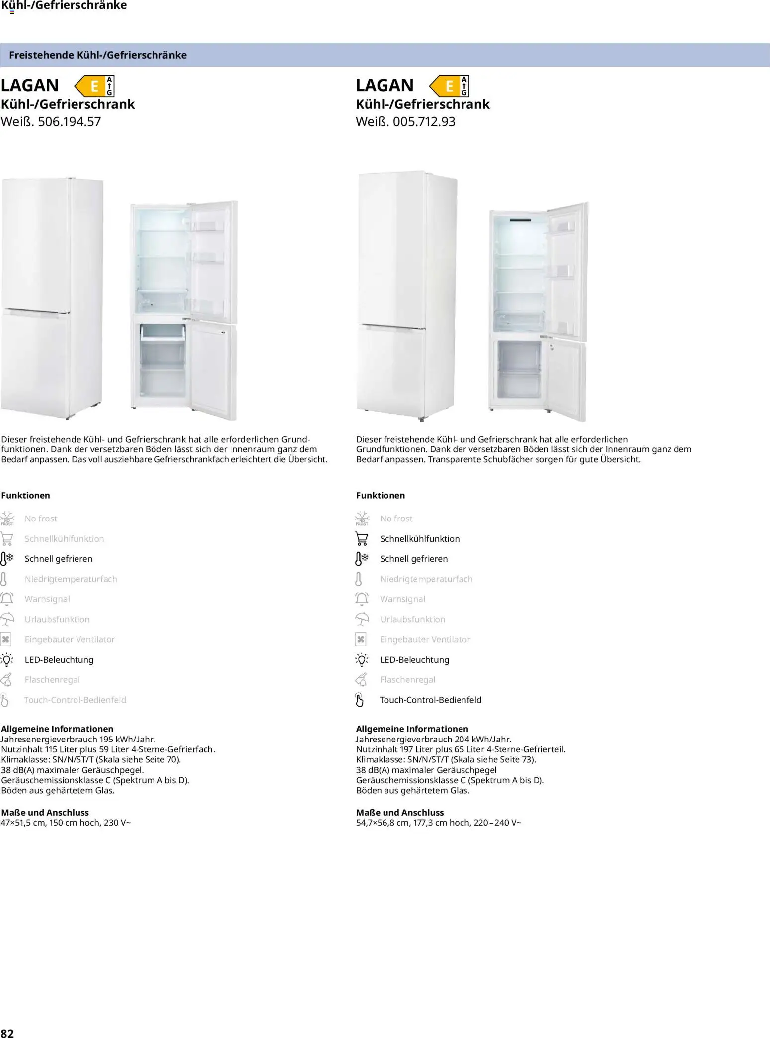 Ikea Elektrogeräte – gültig ab 02.01.2026 | Seite: 82 | Produkte: Gefrierschrank, Ventilator