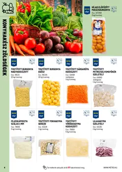 TISZTÍTOTT SÁRGARÉPA KOCKÁZOTT, védőgázas 1 kg/csomag - amely érvényes a következő dátumtól: 01.06.2025 | Oldal: 4