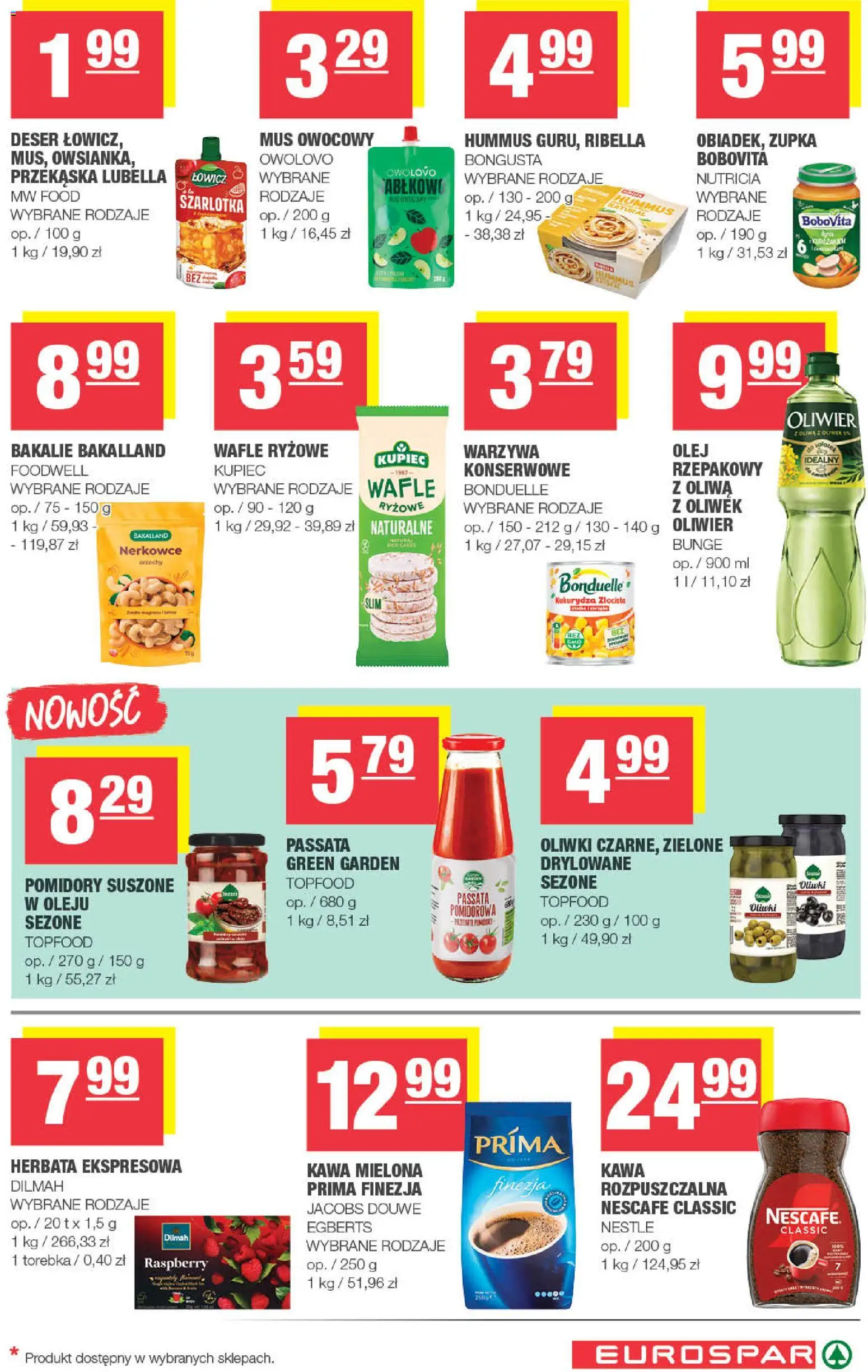 Spar gazetka - Eurospar od 22.04.2026 | Strona: 9 | Produkty: Torebka, Wafle ryżowe, Kukurydza, Pomidory