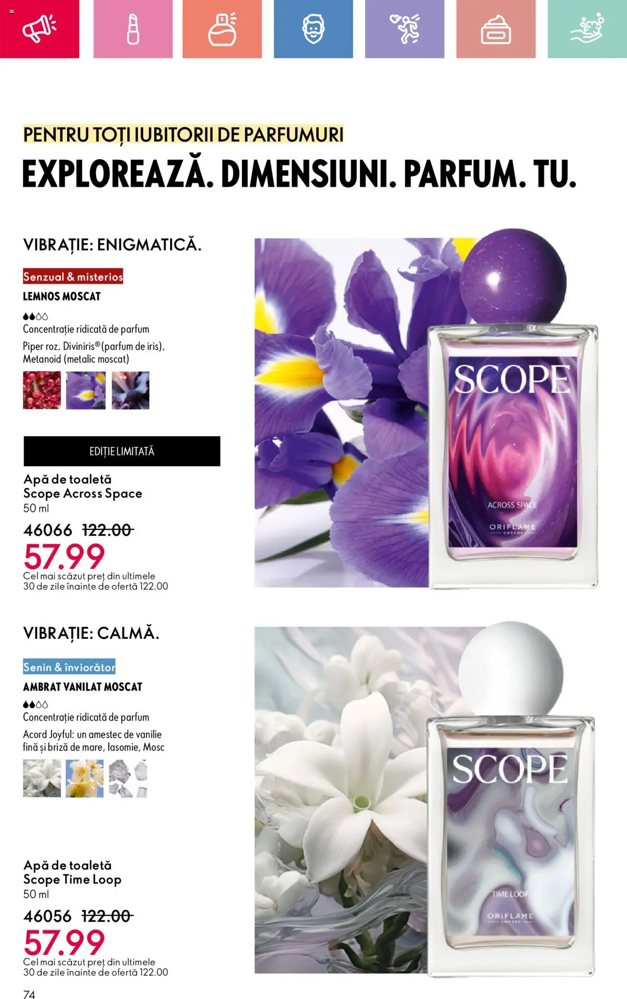 Oriflame catalog 10 2025 – valabil de la 06.07.2025 | Pagină: 74 | Produse: Toaletă, Parfum, Apă de toaletă, Piper
