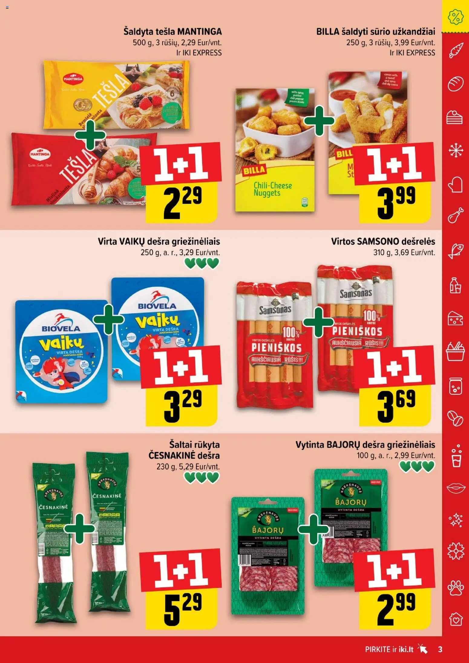 IKI akcijos nuo 12.01.2026 | Puslapis: 3 | Prekių: Dešrelės, Dešra