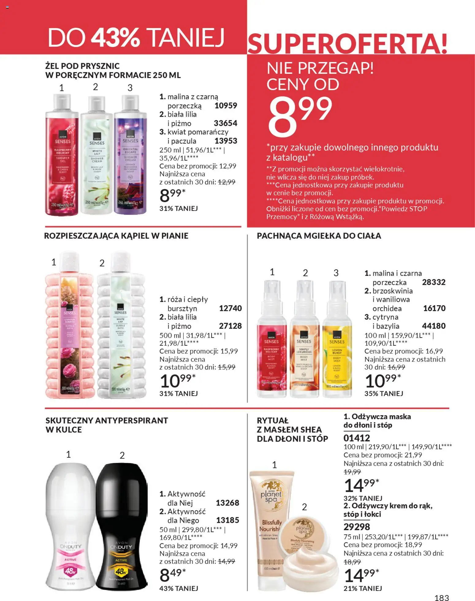Avon Katalog 2 2026 od 01.02.2026 | Strona: 183 | Produkty: Bazylia, Kąpiel, Maska, Krem