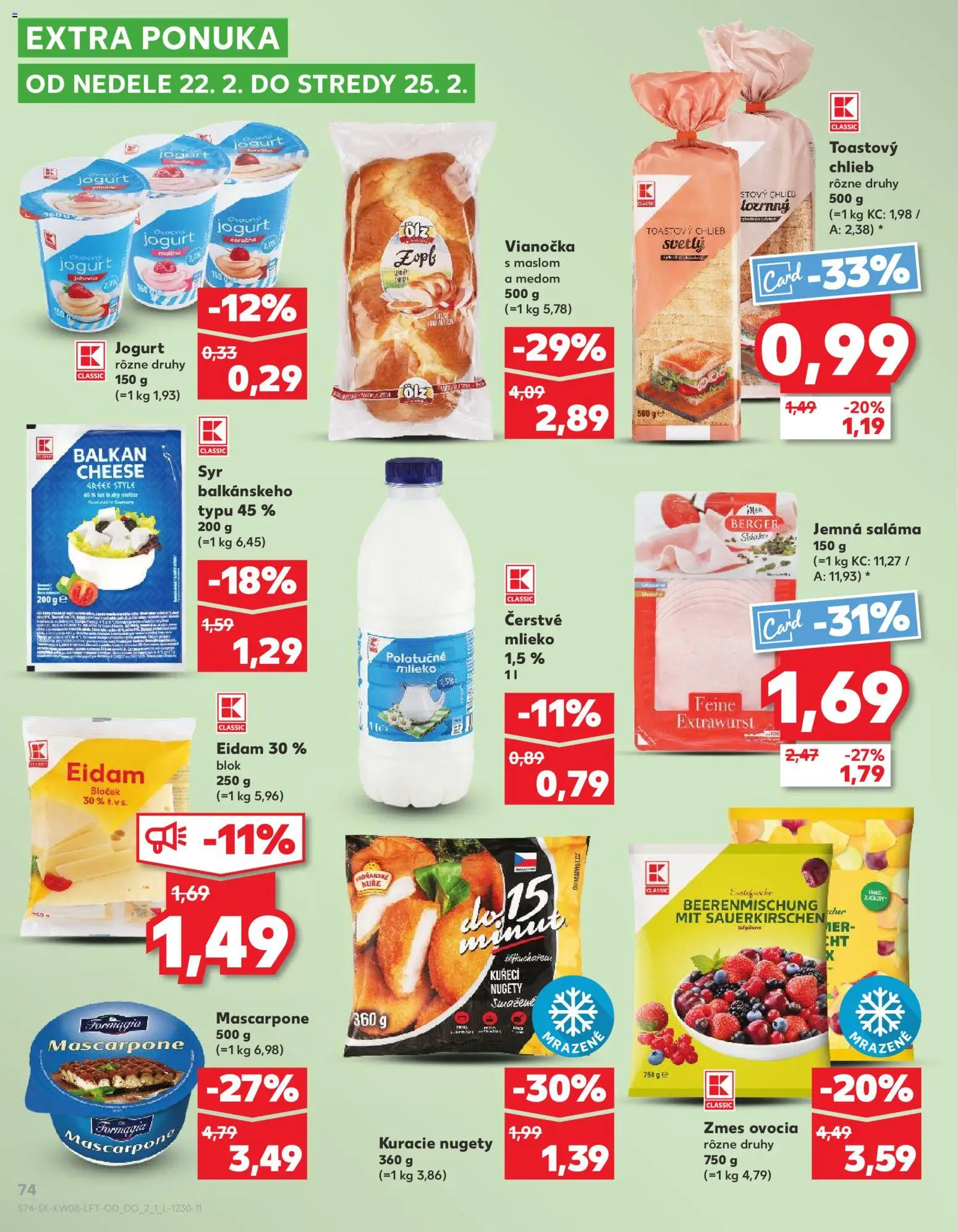 Kaufland SK akciós ujság - amely érvényes a következő dátumtól: 19.02.2026 | Oldal: 74