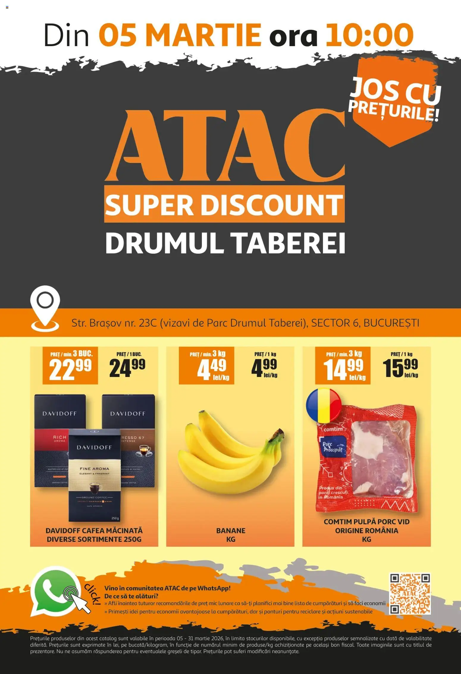 Noul catalog ATAC – valabil de la 05.03.2026 | Pagină: 1 | Produse: Cafea, Banane