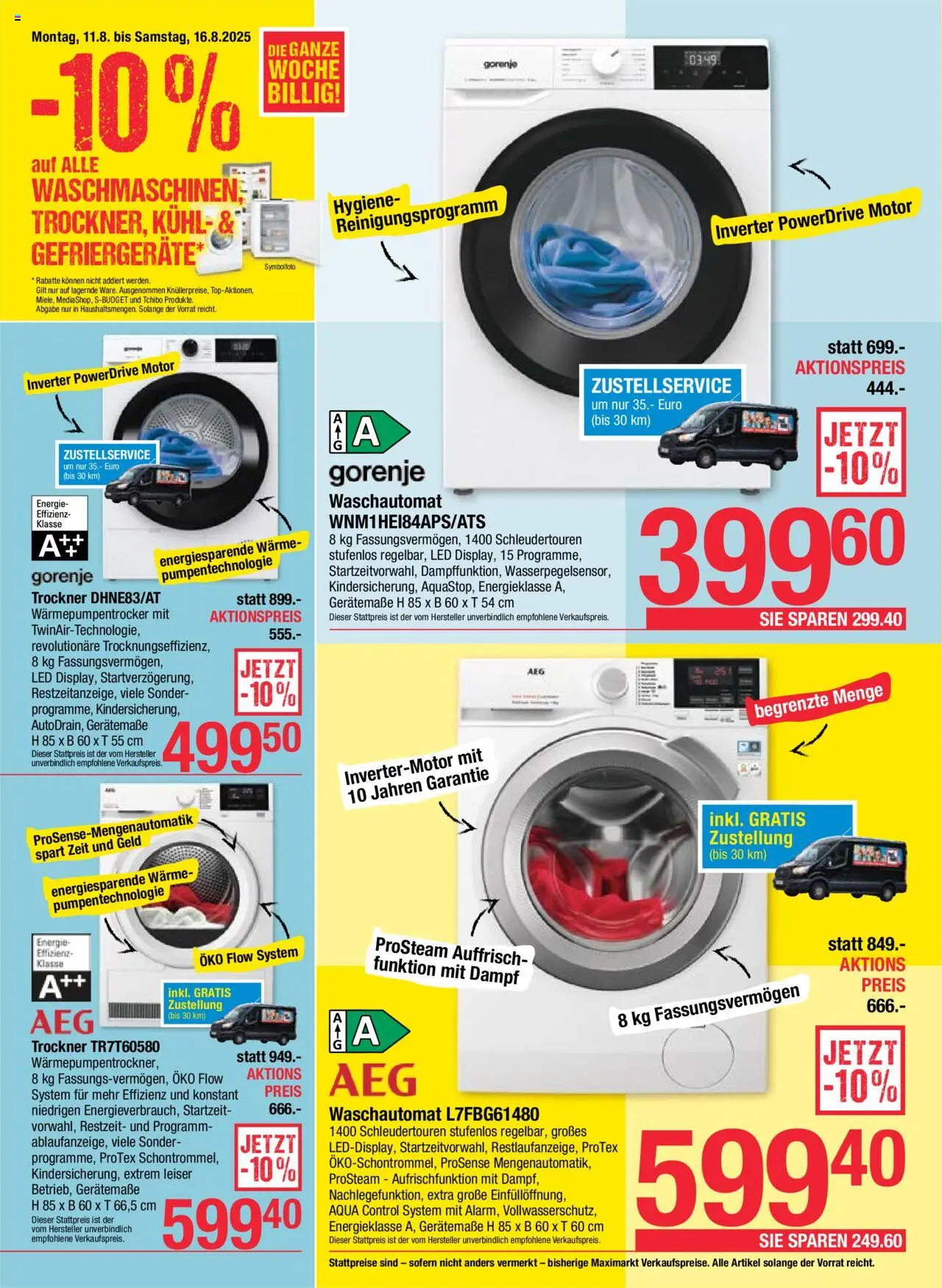 Maximarkt Flugblatt gültig ab 11.08.2025 | Seite: 18 | Produkte: Trockner