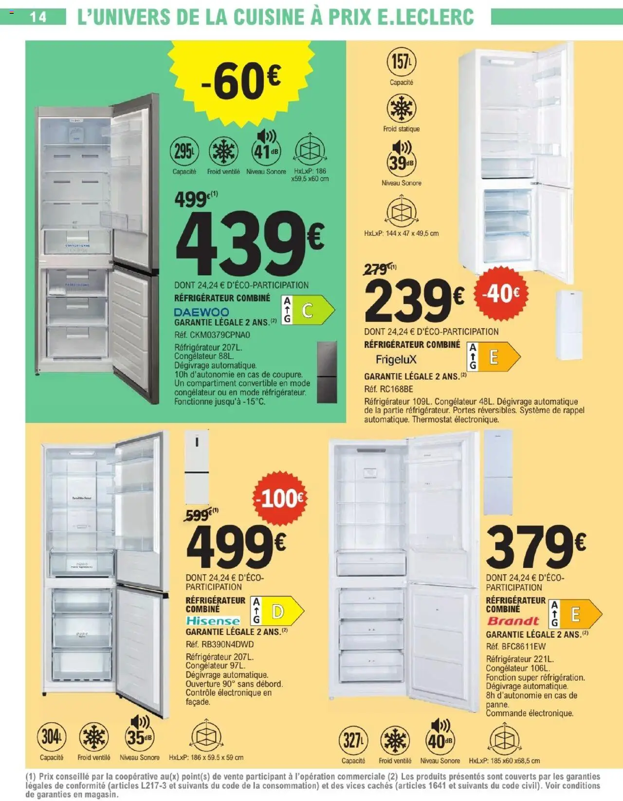  | Page: 14 | Produits: Réfrigérateur, Congélateur, Portes