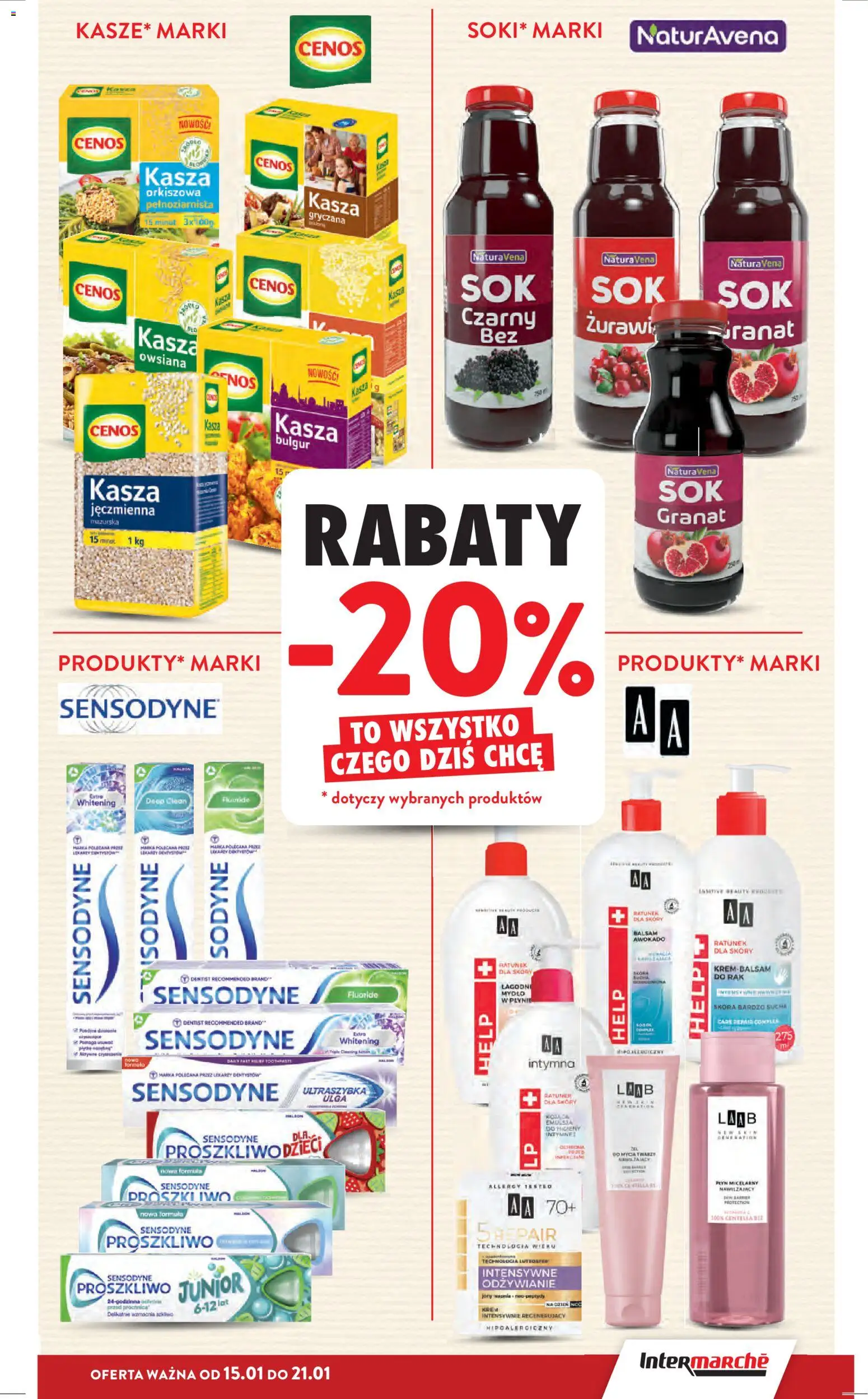 Intermarche Gazetka od 15.01.2026 | Strona: 7 | Produkty: Bulgur, Owsiana, Mydło, Kasza bulgur