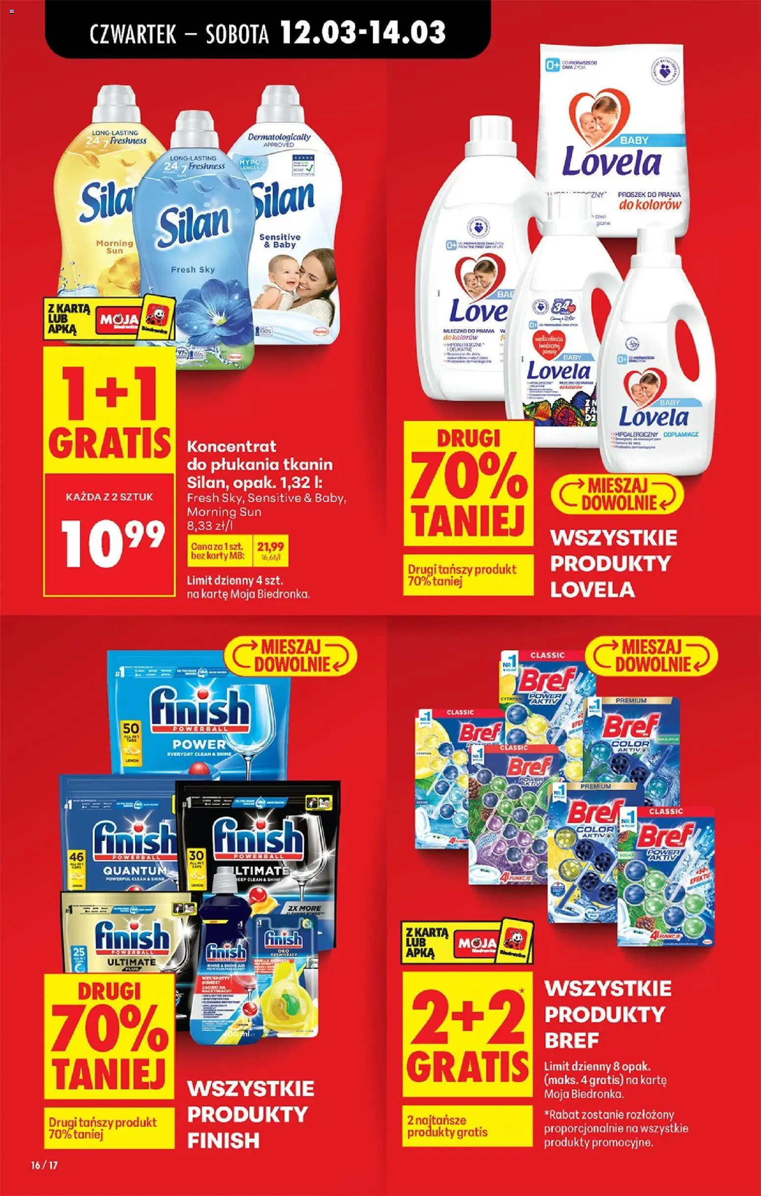 Biedronka Polsko leták - Codziennie niskie ceny od 12.03.2026 | Strana: 22 | Produkty: Finish, Silan, Karty, Lovela