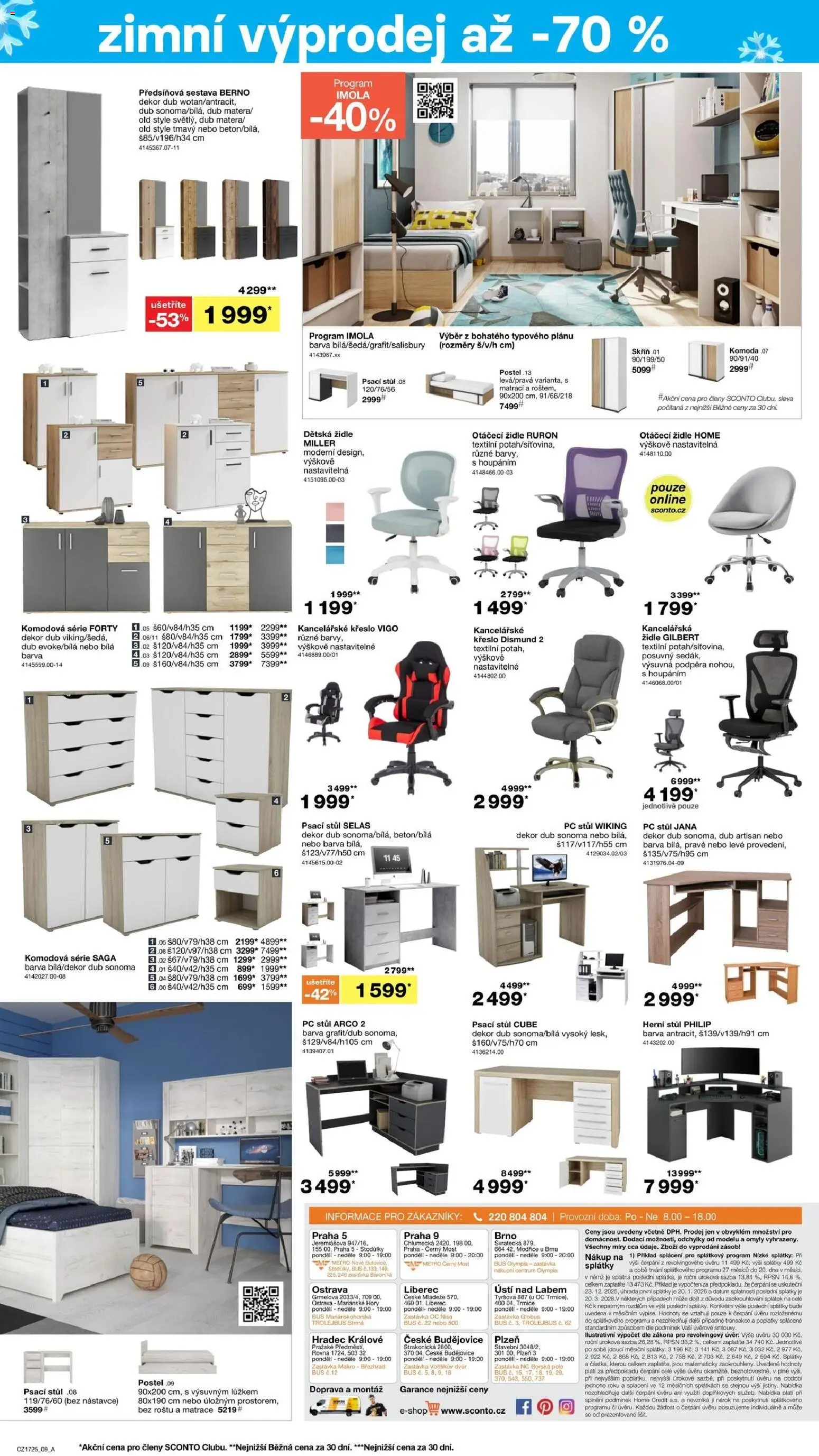 Sconto nábytek leták od 22.12.2025 | Strana: 9 | Produkty: Křeslo, Stůl, Psací stůl, Skříň