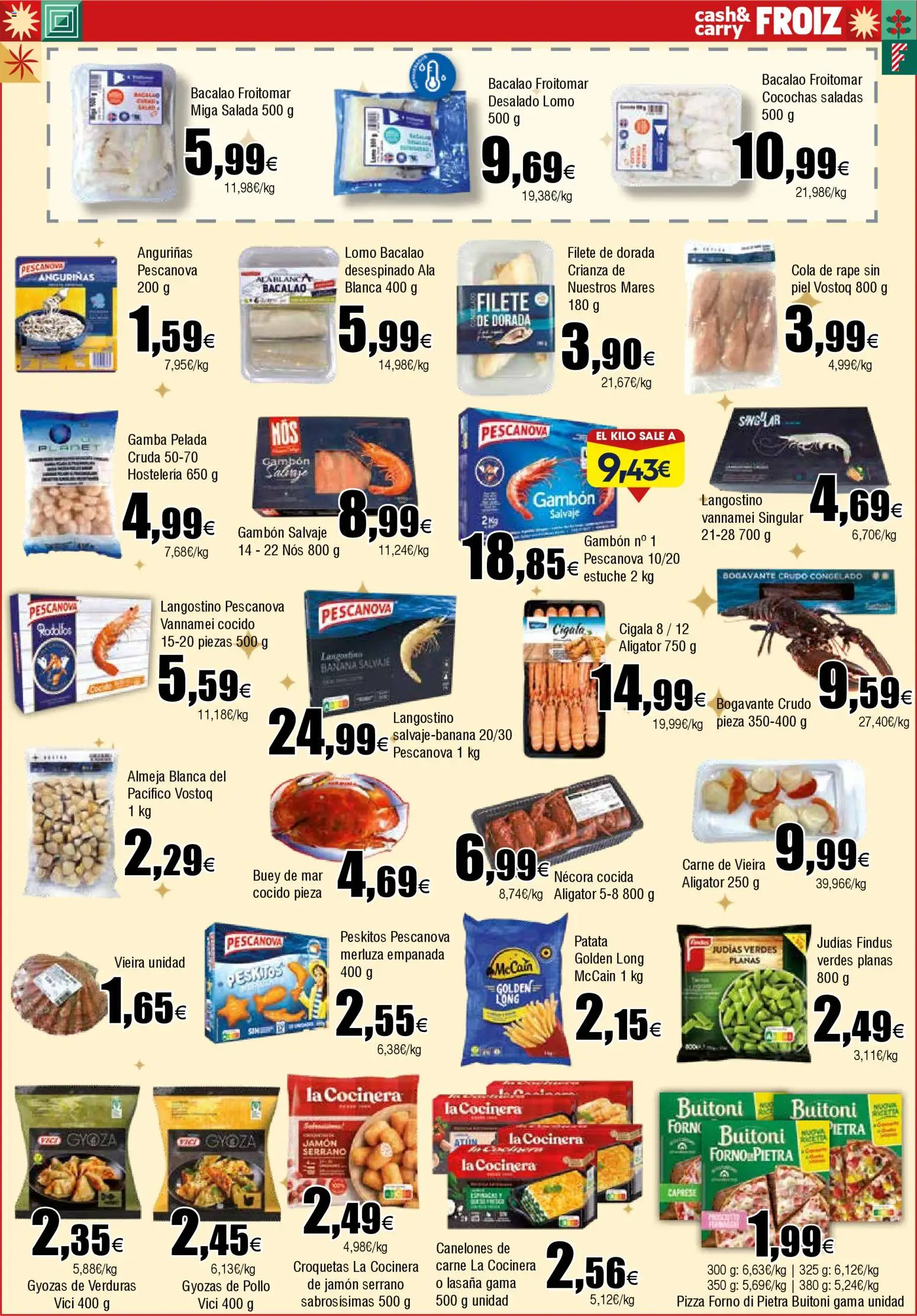 Froiz - Folleto Cash │ válido desde el 18.12.2025 | Página: 9 | Productos: Croquetas, Filete, Langostino, Canelones