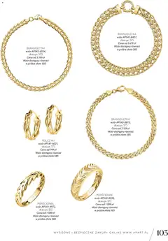 Pogląd oferty "Apart promocje" - ważna od 04.11.2025 | Strona: 105 | Produkty: Bransoletka, Pierścionek