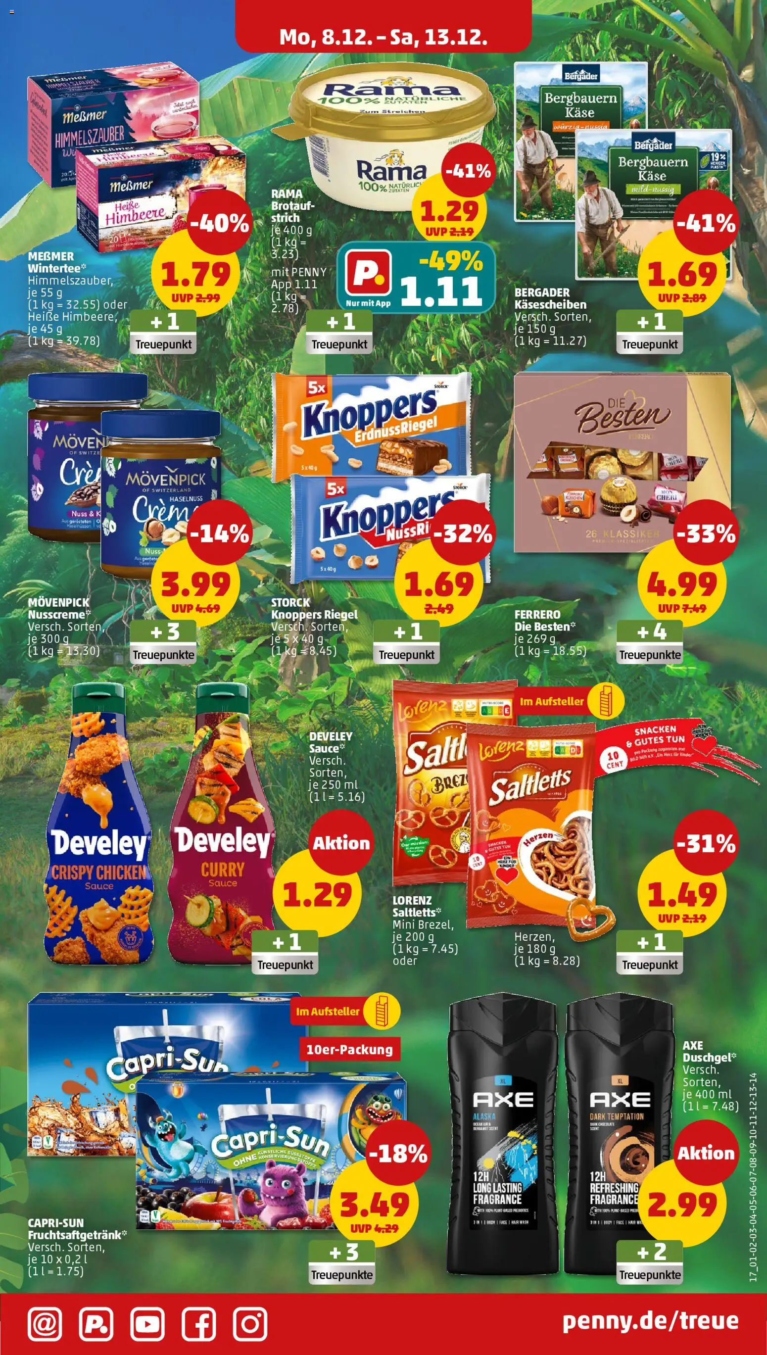 Penny Prospekt 	 – gültig ab 08.12.2025 | Seite: 21 | Produkte: Rama, Capri sun, Messmer, Knoppers