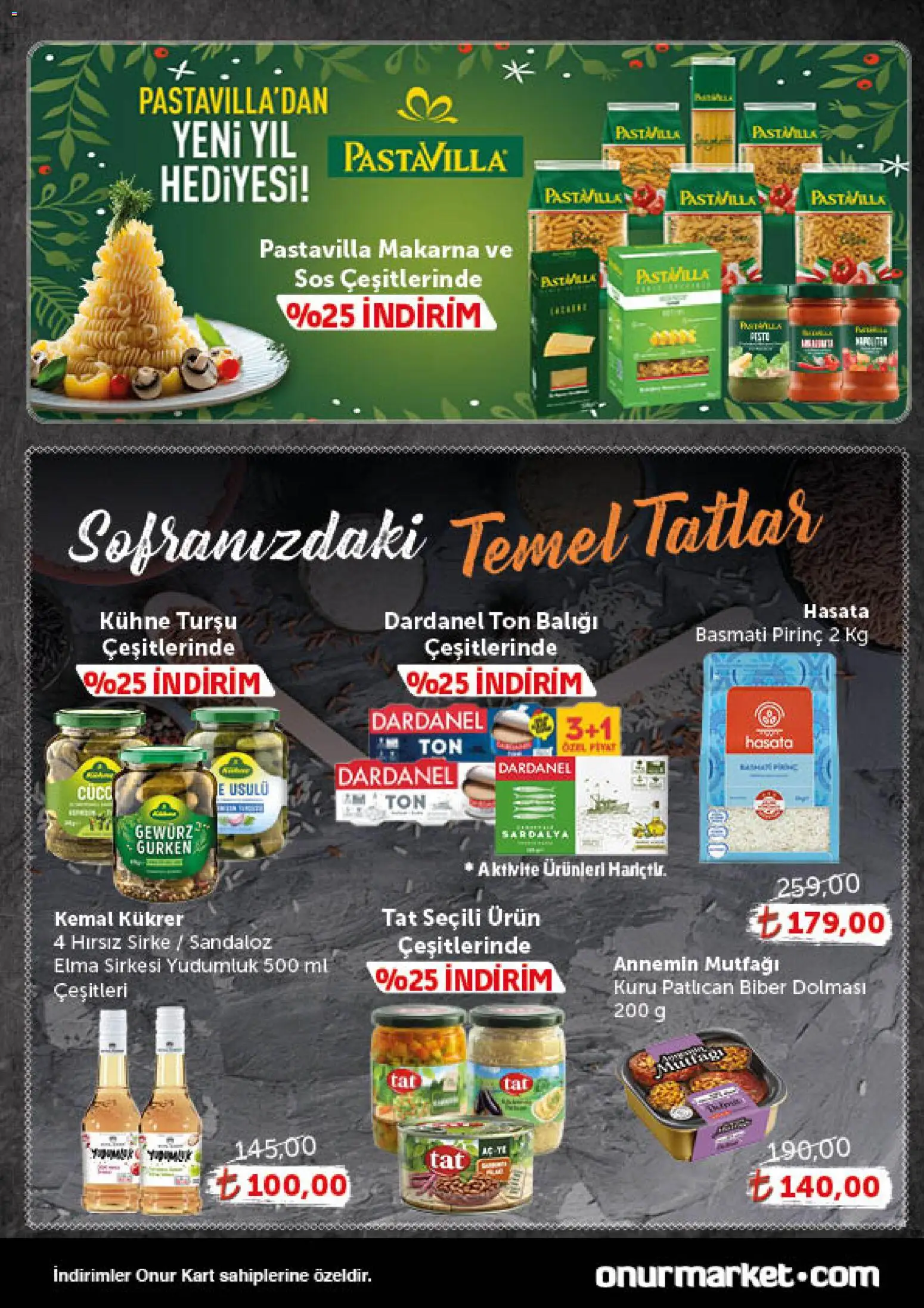 Onur Market Katalog - Gurme - 16.12.2025 tarihinden itibaren geçerlidir | Sayfa: 2 | Ürünler: Sirke, Makarna, Patlıcan, Ton balığı