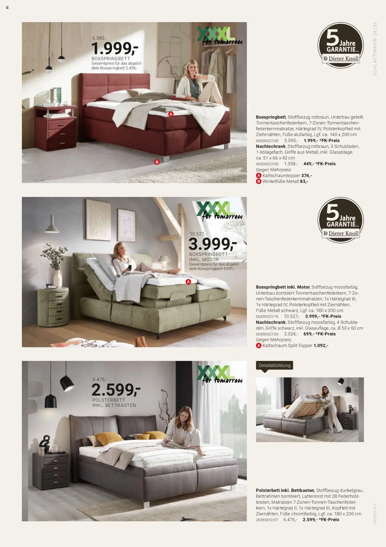 XXXL Lutz Dieter Knoll Spezial - gültig ab dem 04.08.2025 | Seite: 25 | Produkte: Lattenrost, Boxspringbett, Polsterbett