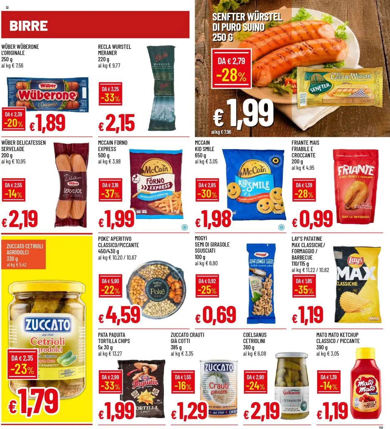 Volantino Galassia del 22.09.2025 | Pagina: 19 | Prodotti: Patatine, Suino, Wurstel, Aperitivo