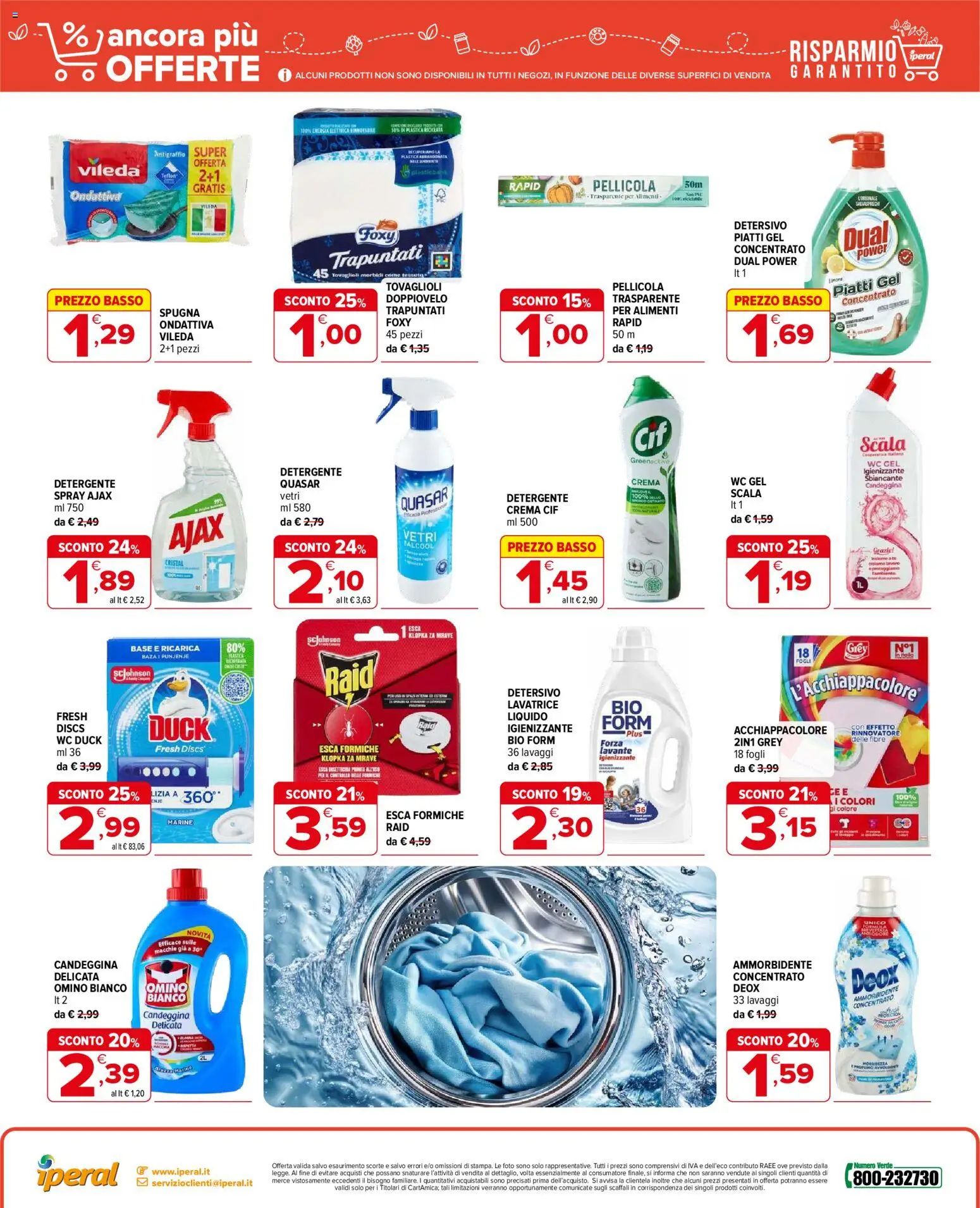 Volantino Iperal del 18.03.2026 | Pagina: 10 | Prodotti: Spugna, Detergente, Scala, WC