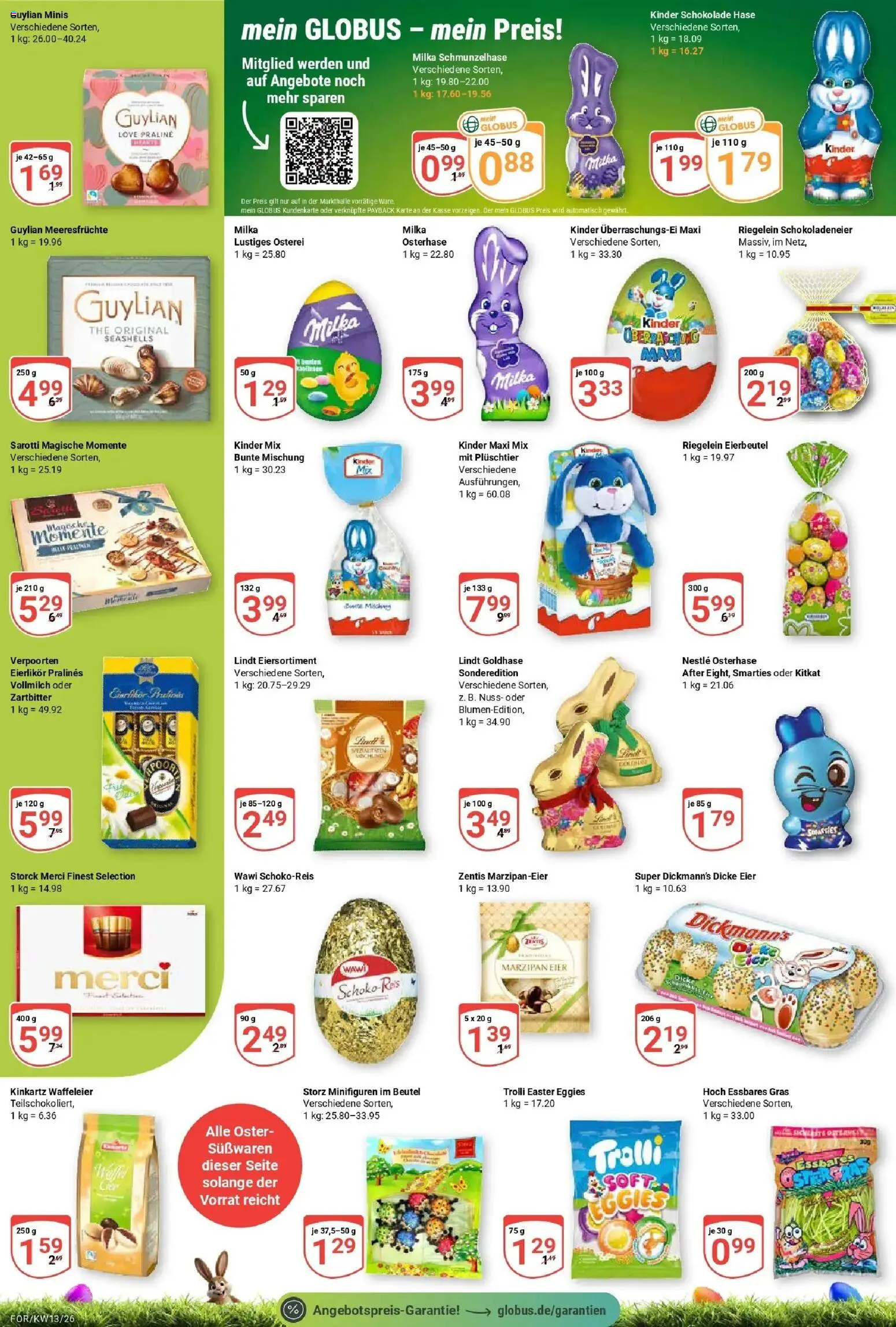 Globus prospekt Forchheim	 – gültig ab 23.03.2026 | Seite: 2 | Produkte: Merci, Eier, Schokolade, Smarties