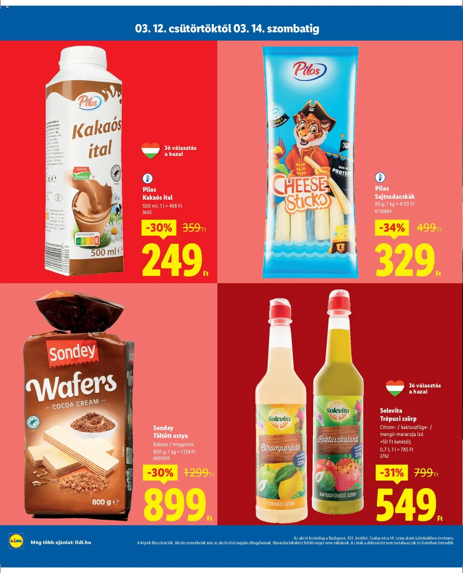 Lidl akciós ujság - amely érvényes a következő dátumtól: 12.03.2026 | Oldal: 4 | Termékek: Szörp, Citrom
