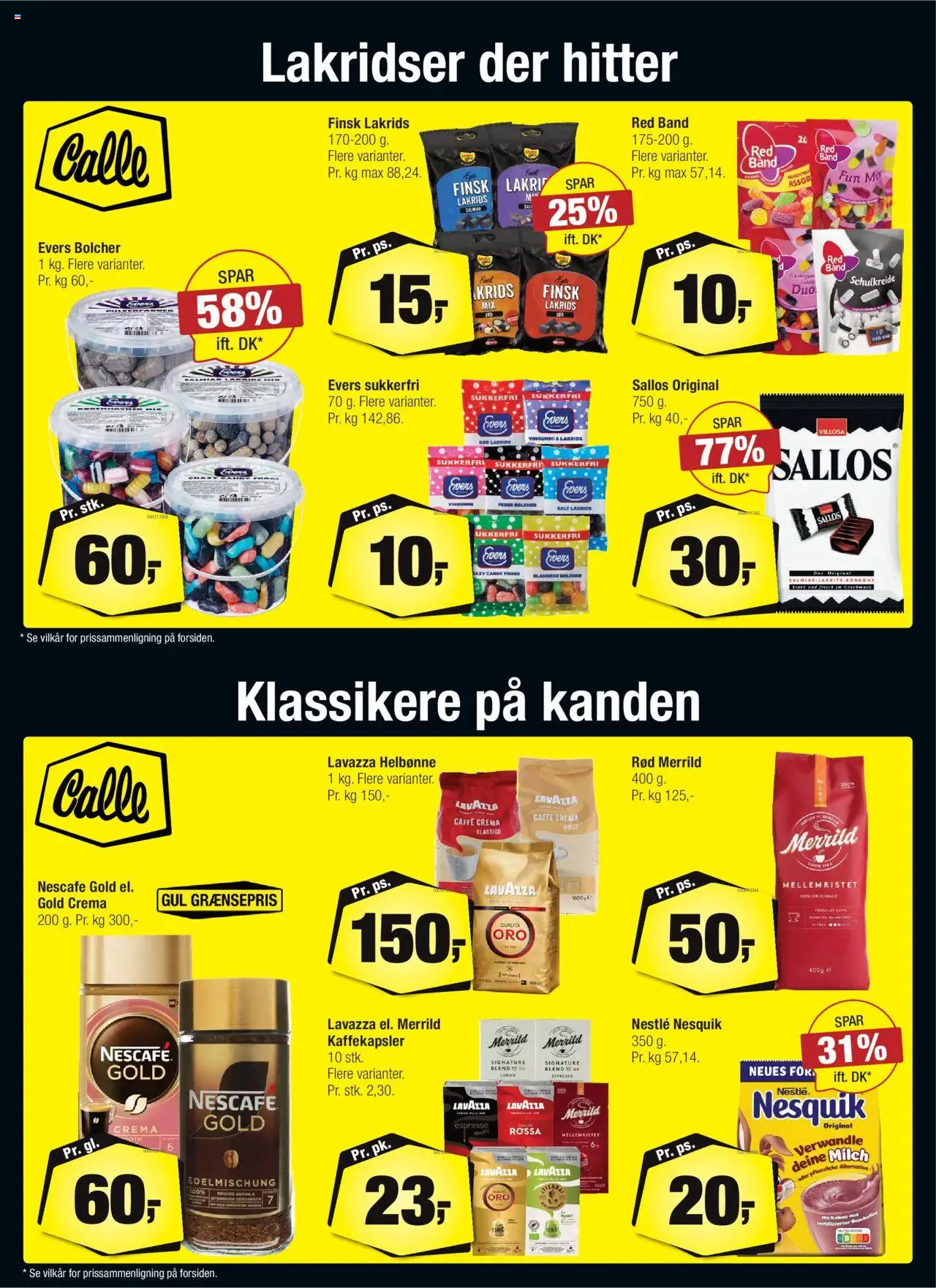 Calle Tilbudsavis gyldig fra 06.08.2025 | Side: 33 | Produkter: Salt, Peber, Kakao, Lakrids