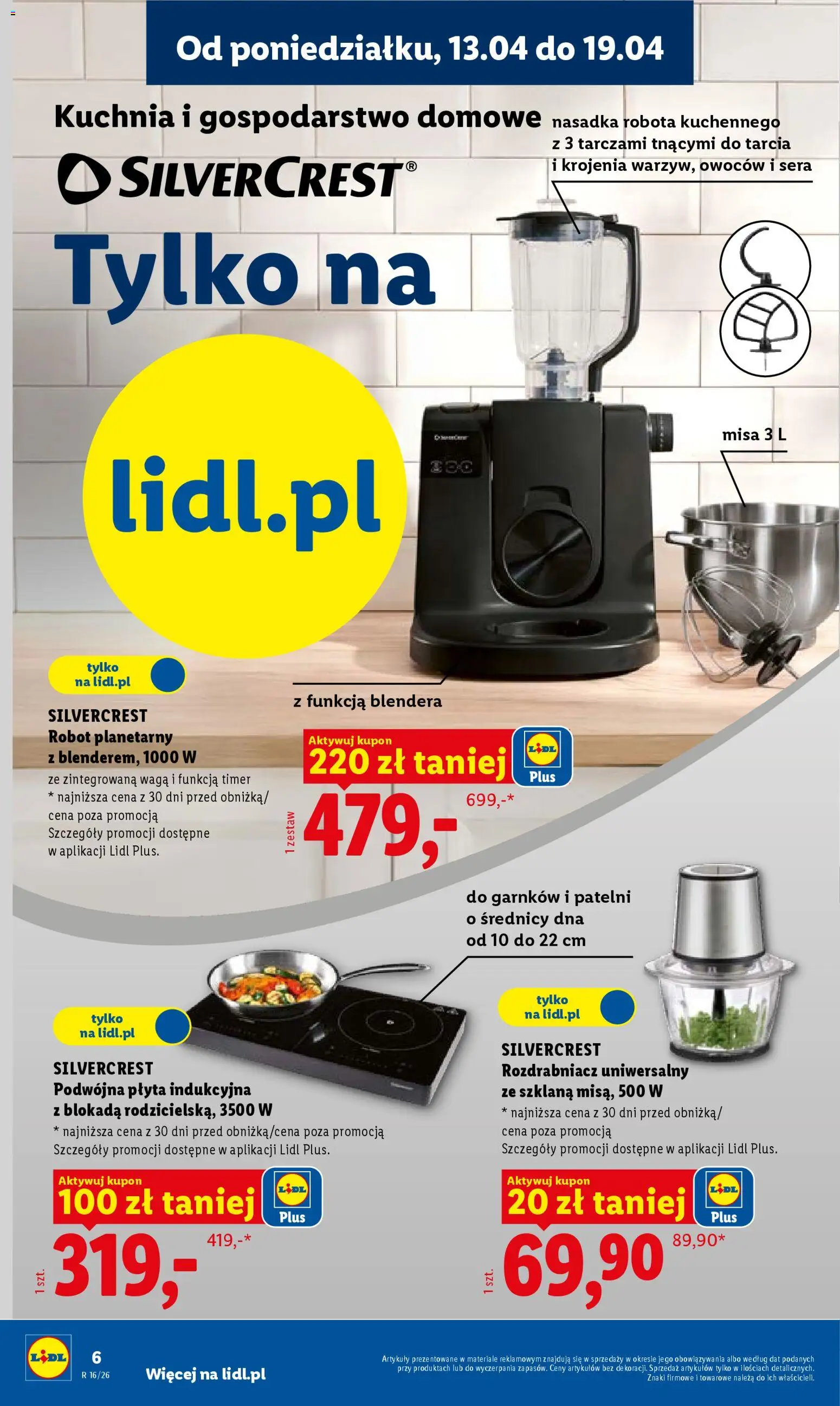 Lidl Katalog od 13.04.2026 | Strona: 6 | Produkty: Płyta indukcyjna, Waga, Robot